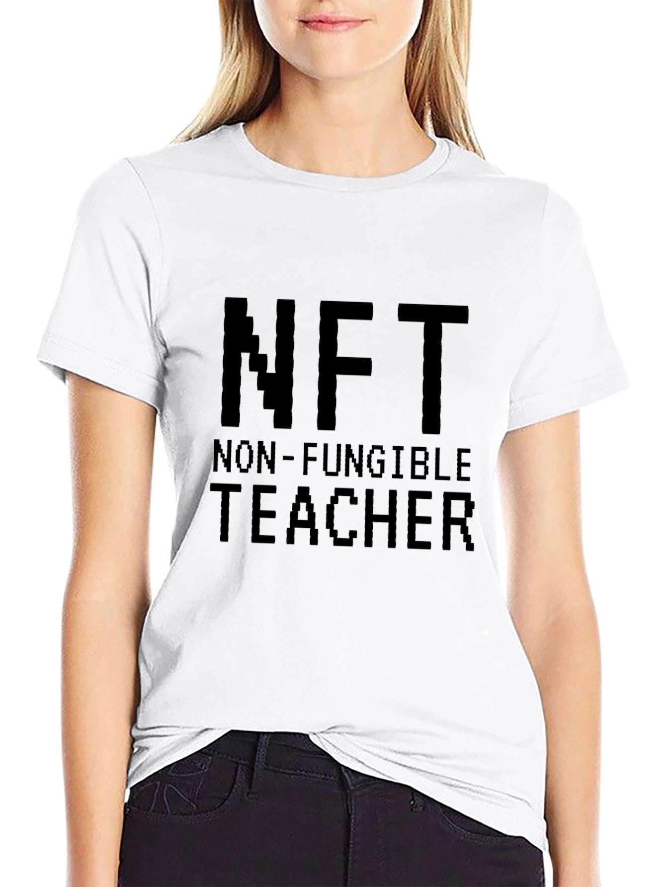 NFT Non-Fungible Teacher Black T-Shirt