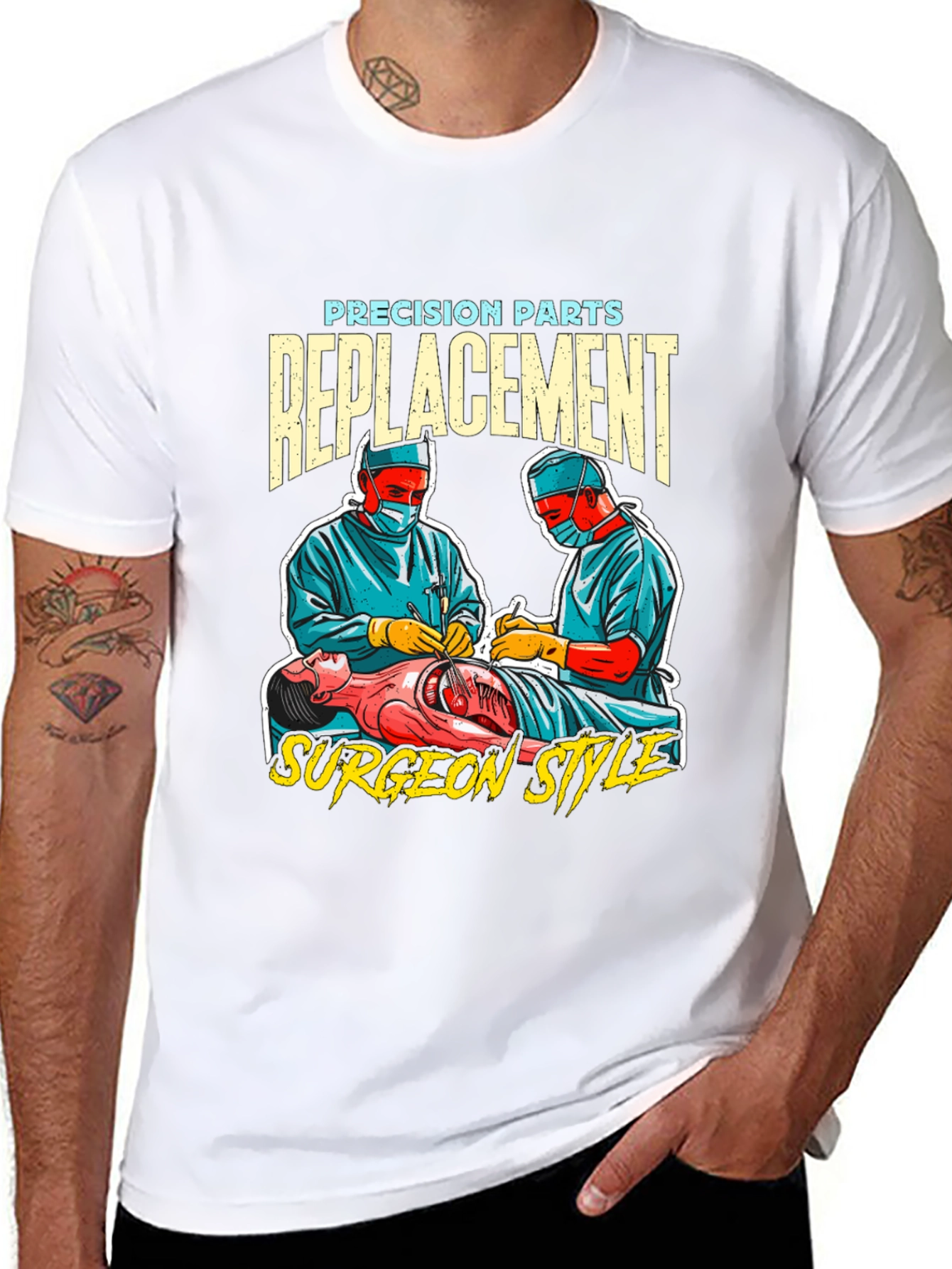 Precision Parts Replacement Surgeon Style T-Shirt