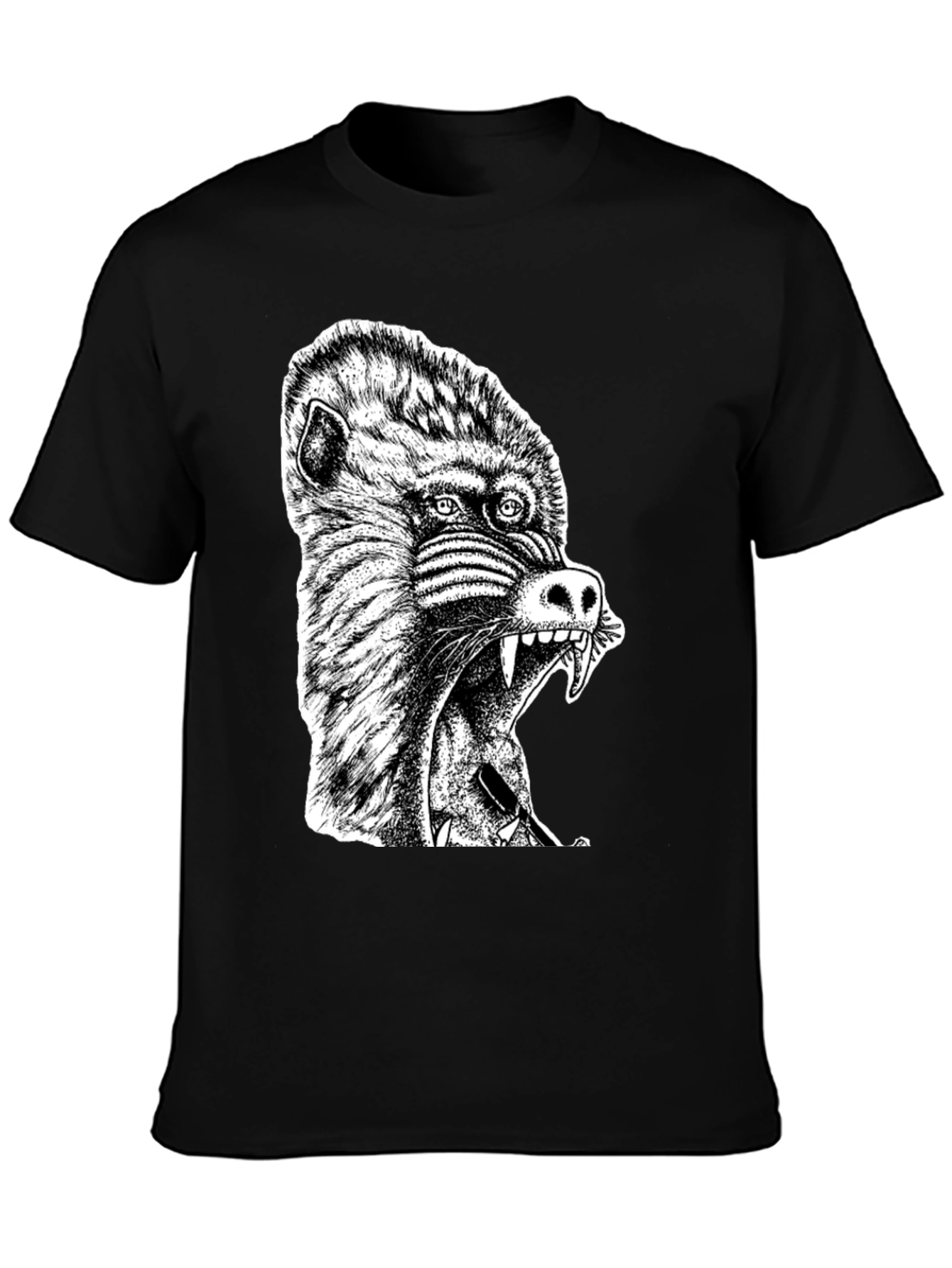 Mandrill Graphic T-Shirt - Mens Black Tee