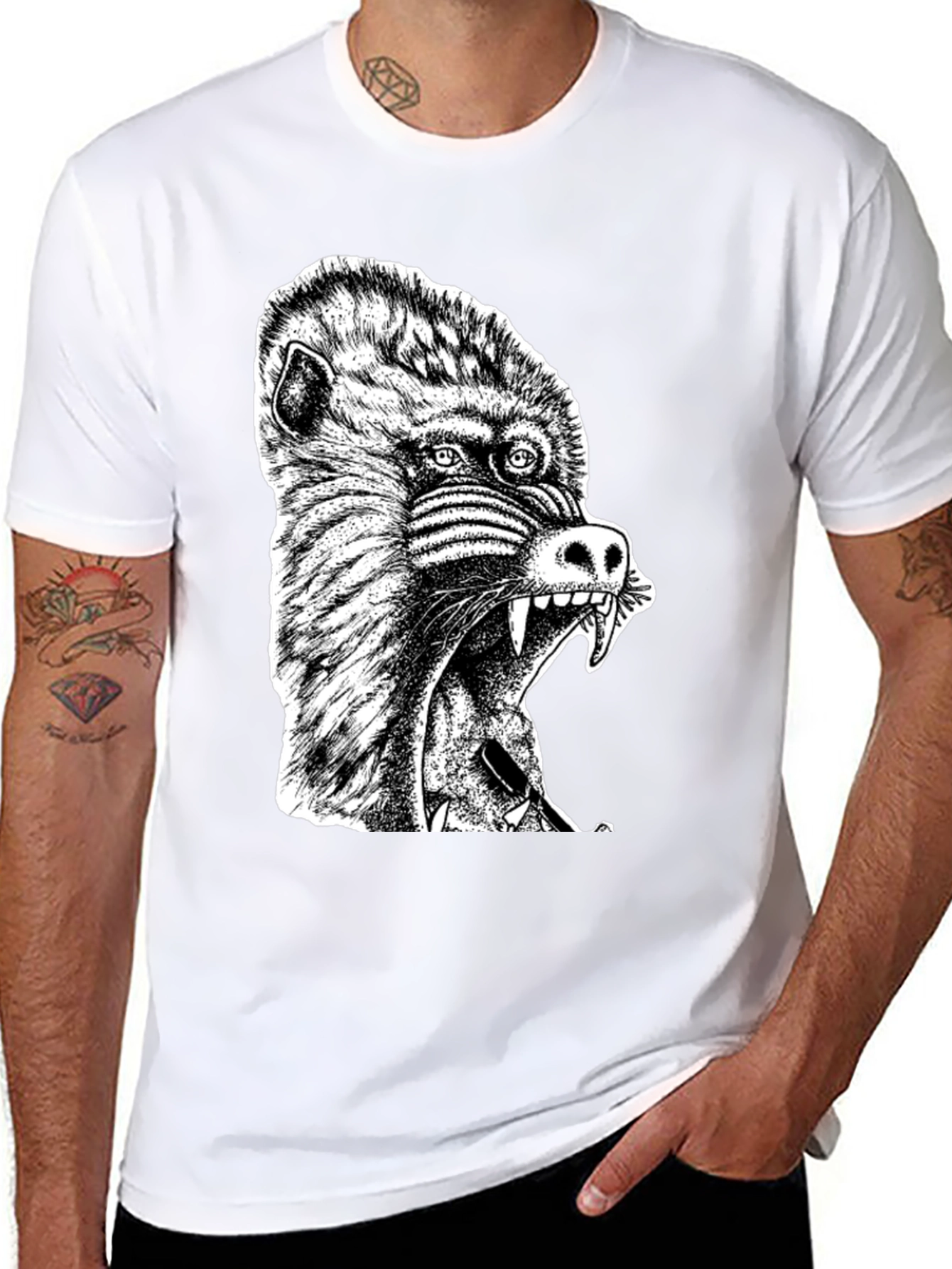 Mandrill Graphic T-Shirt - Mens Black Tee
