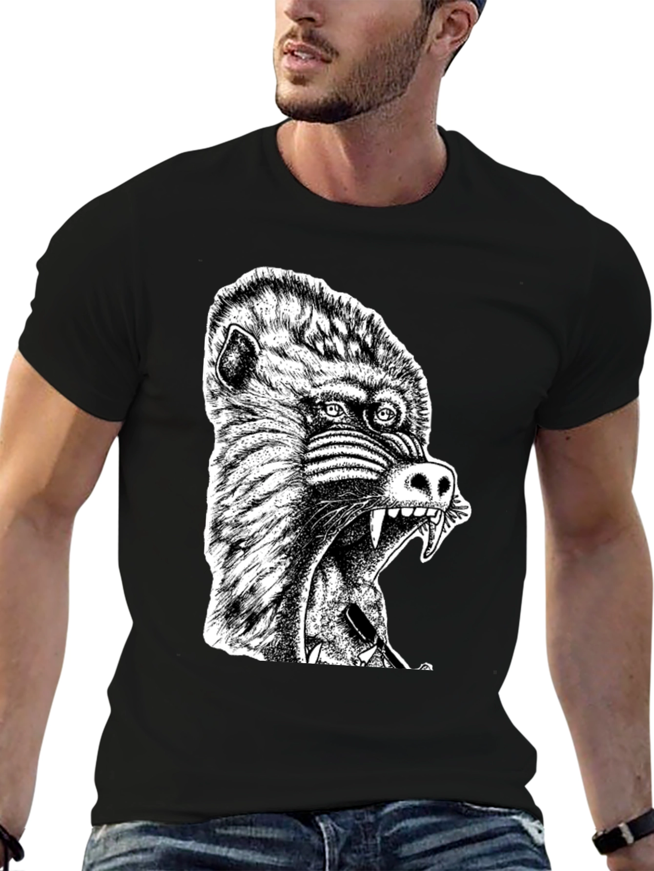 Mandrill Graphic T-Shirt - Mens Black Tee