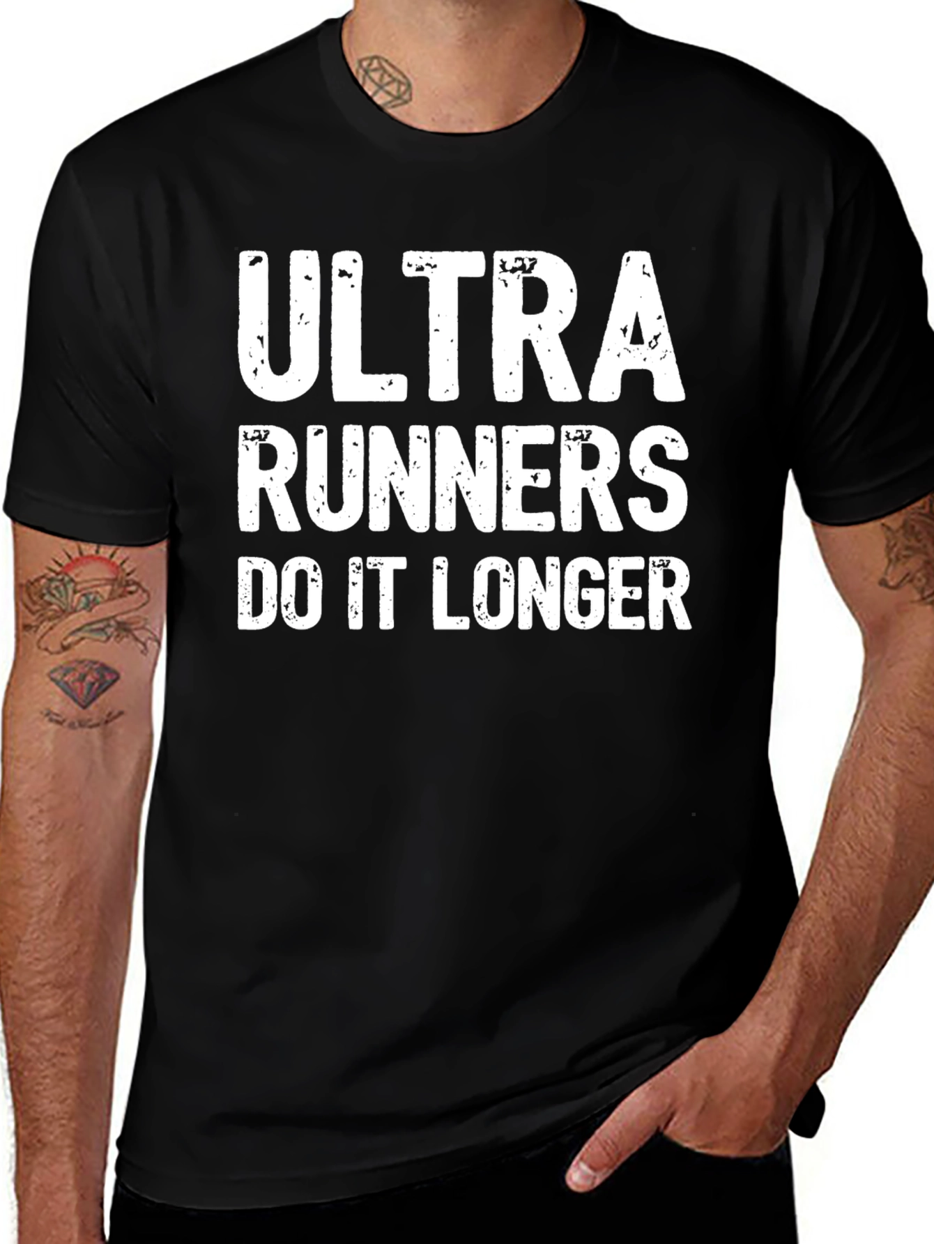 Ultra Runners Do It Longer Black T-Shirt