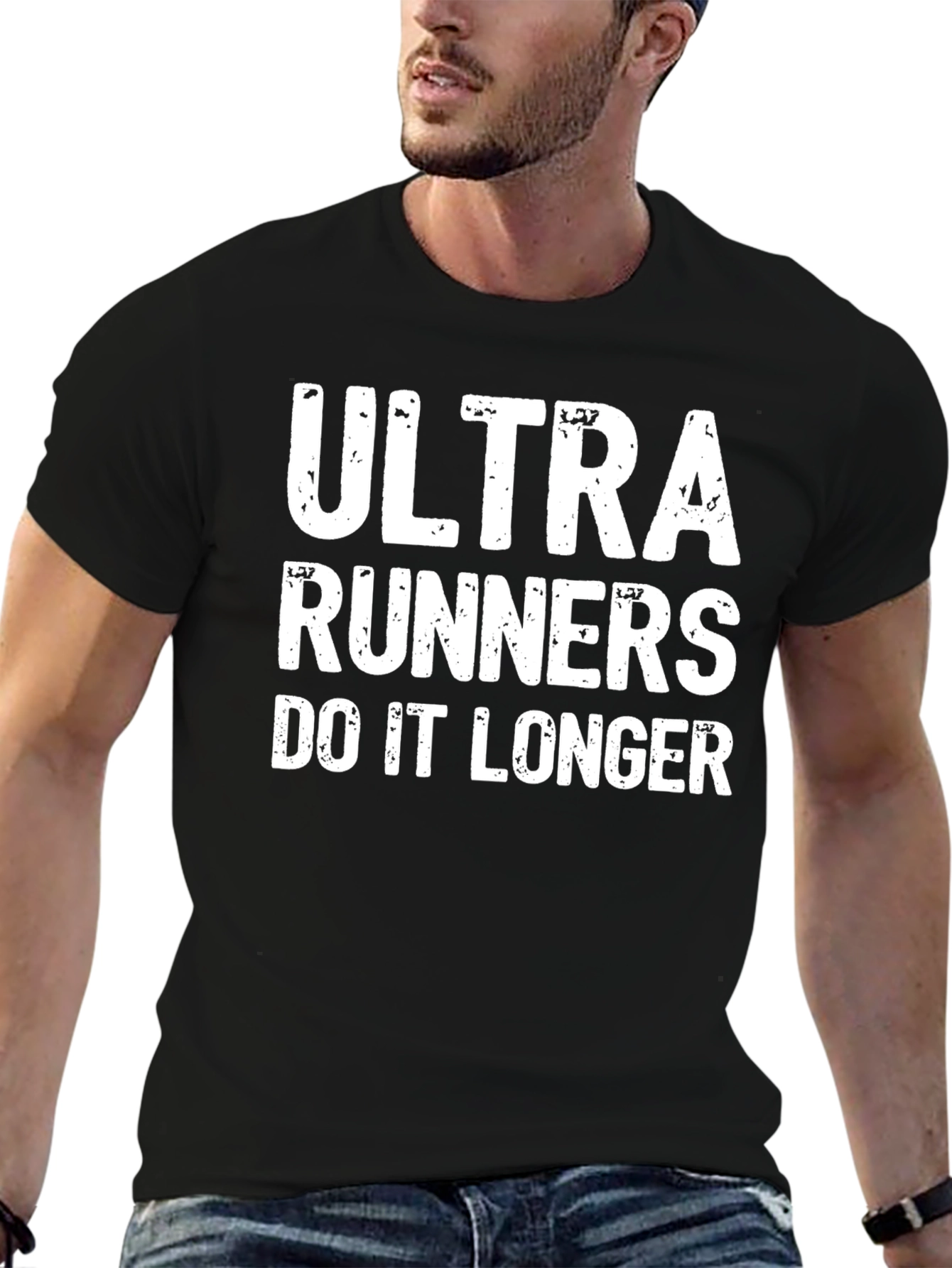 Ultra Runners Do It Longer Black T-Shirt