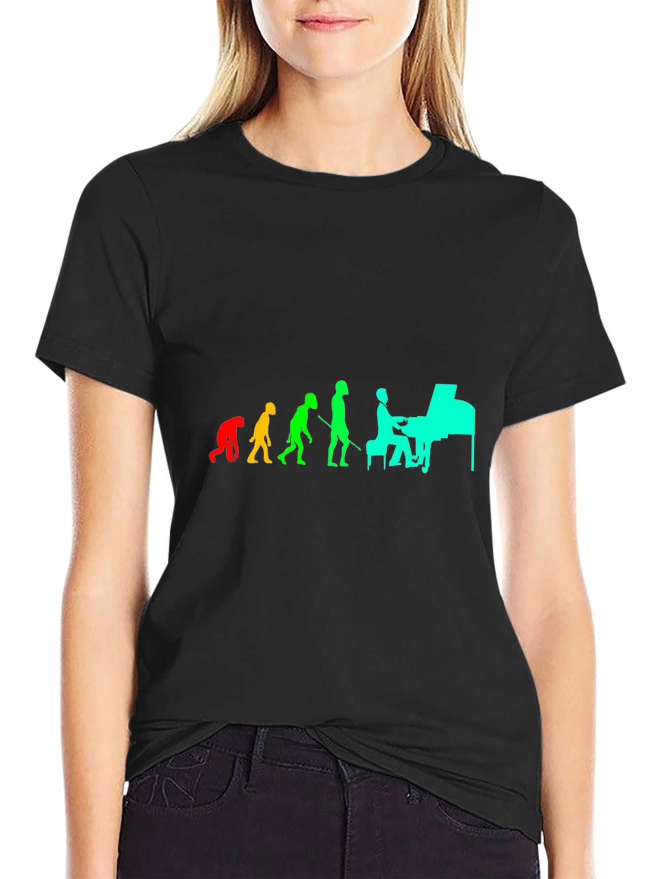 Evolution of Piano Player Tee