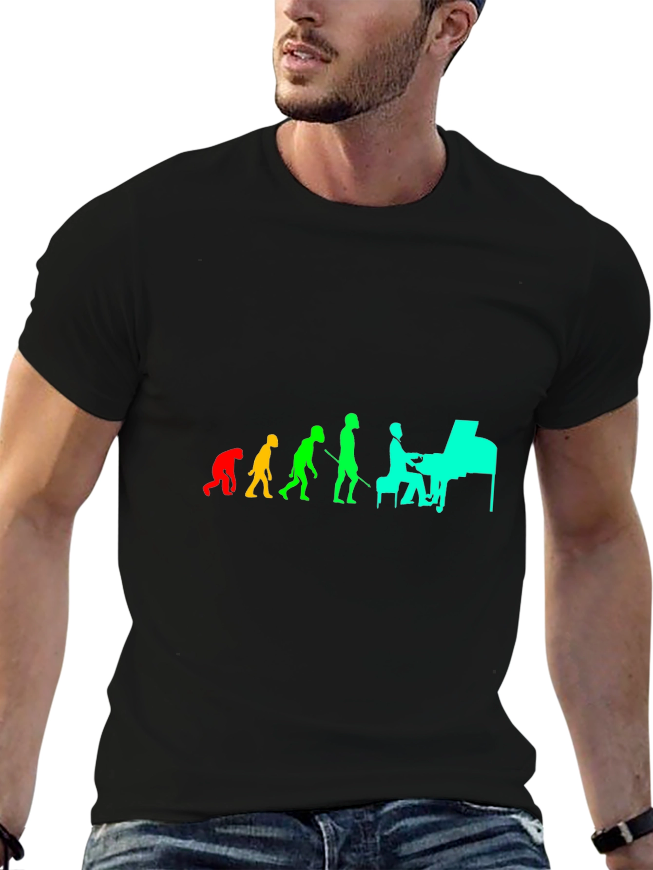 Evolution of Piano Player Tee