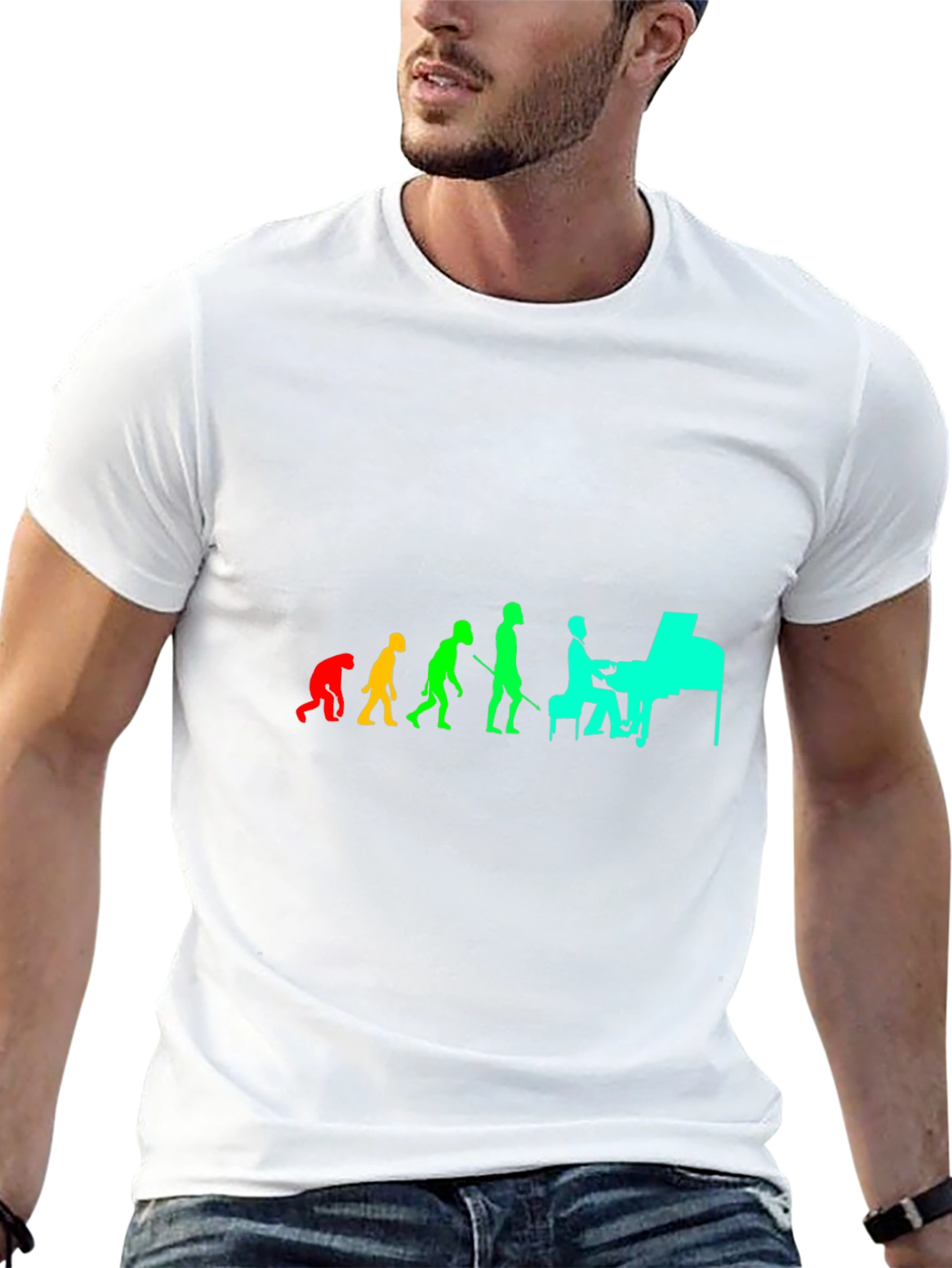 Evolution of Piano Player Tee