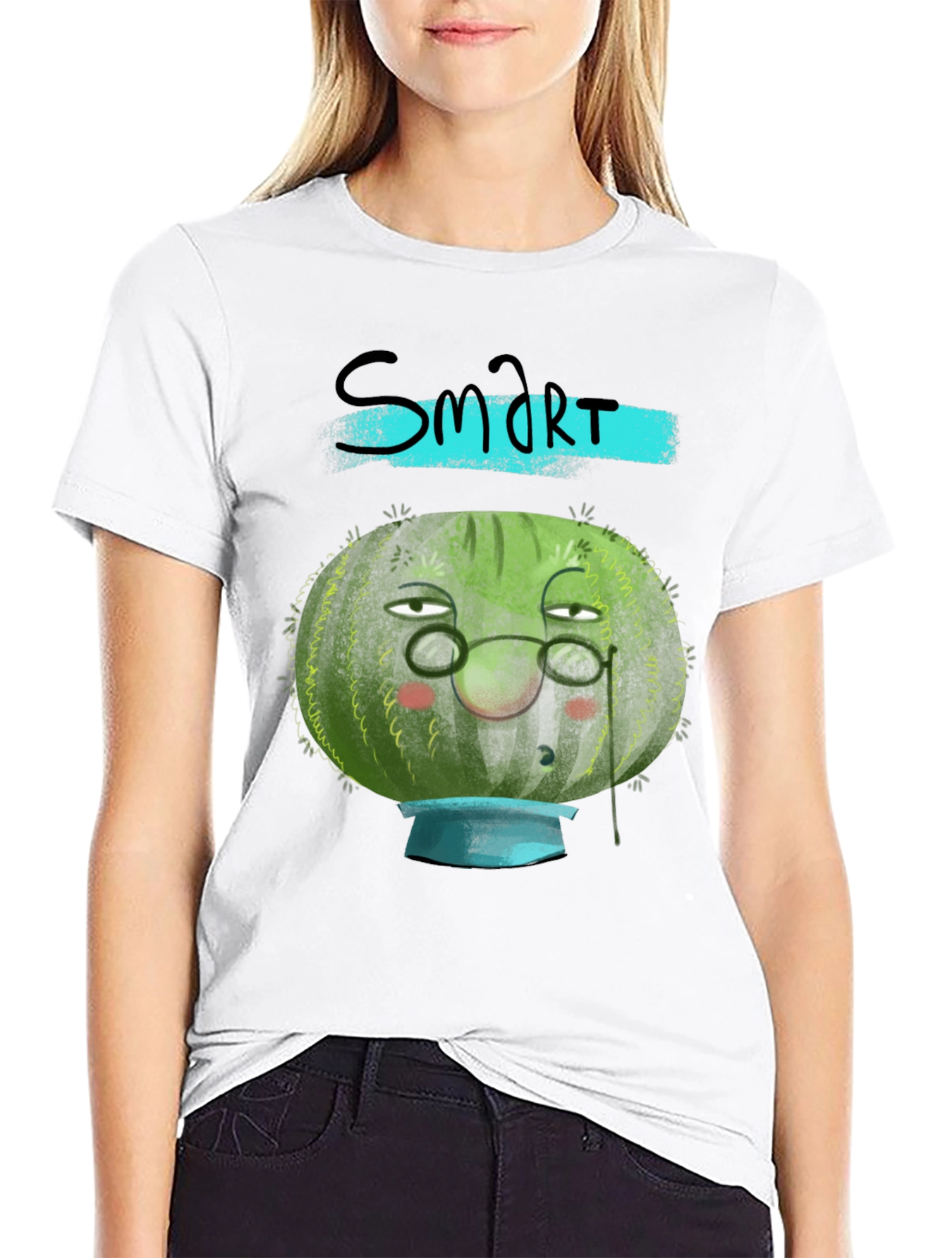 Smart Watermelon Graphic Tee - Unique Design