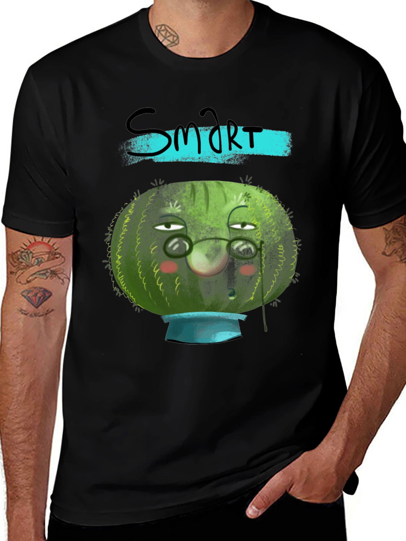 Smart Watermelon Graphic Tee - Unique Design