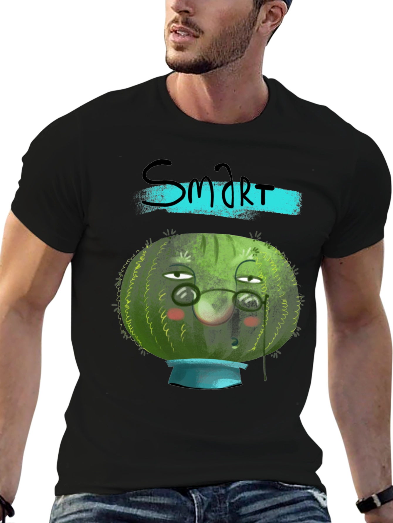 Smart Watermelon Graphic Tee - Unique Design