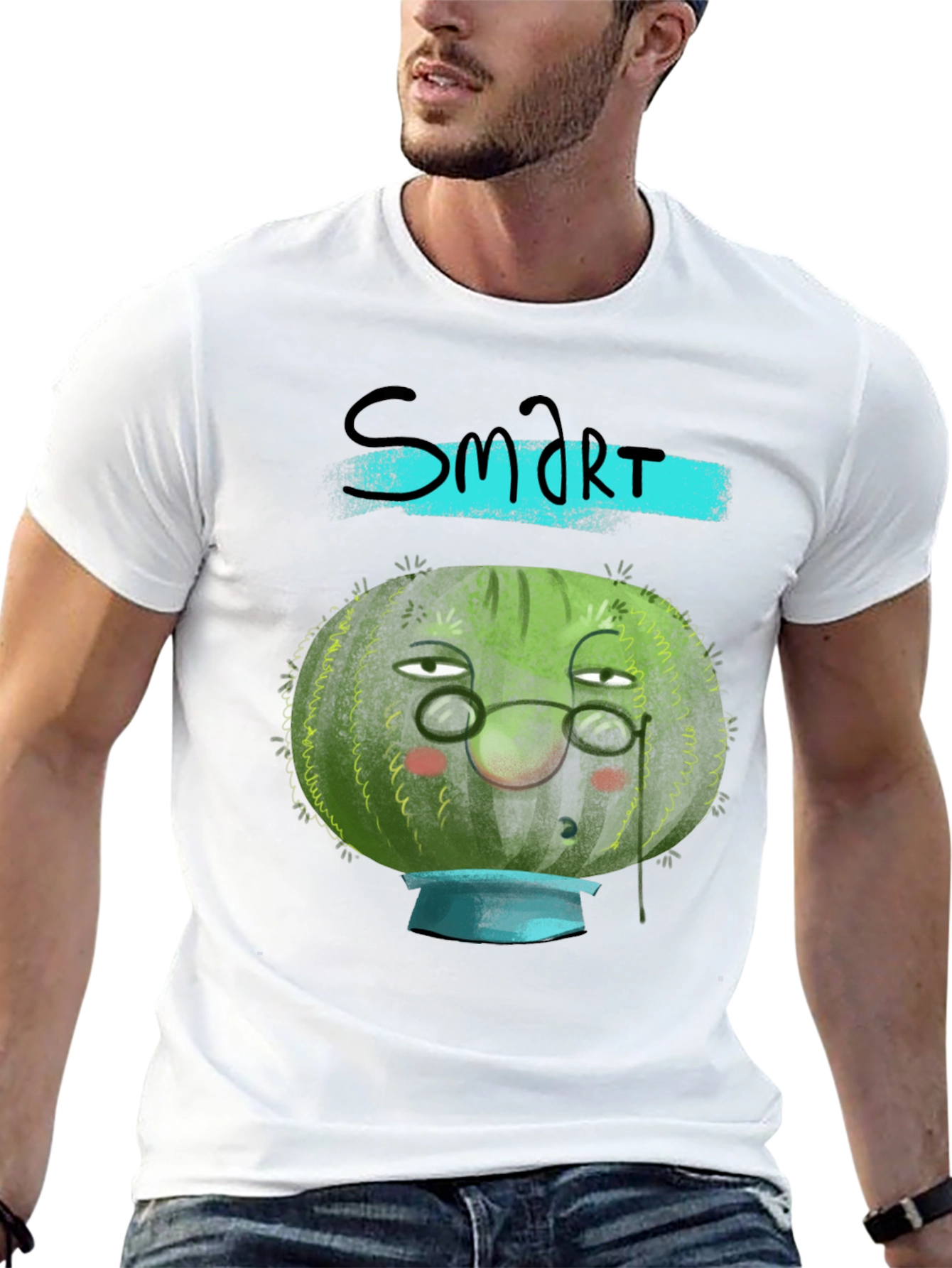 Smart Watermelon Graphic Tee - Unique Design