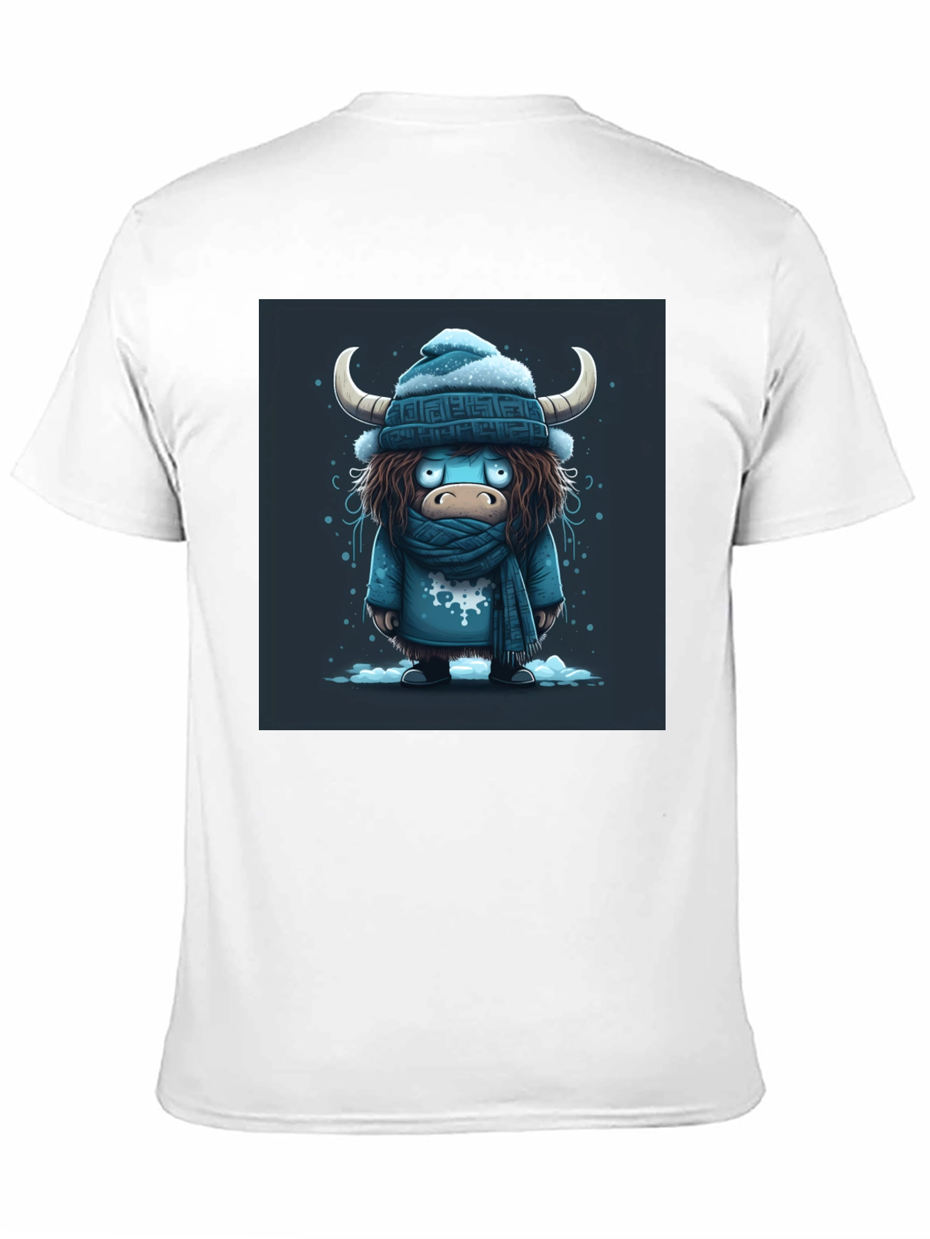 Winter Yak Graphic Tee - Black Cotton T-Shirt
