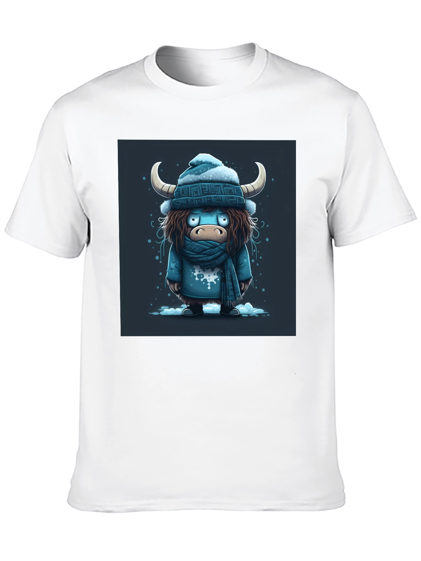 Winter Yak Graphic Tee - Black Cotton T-Shirt