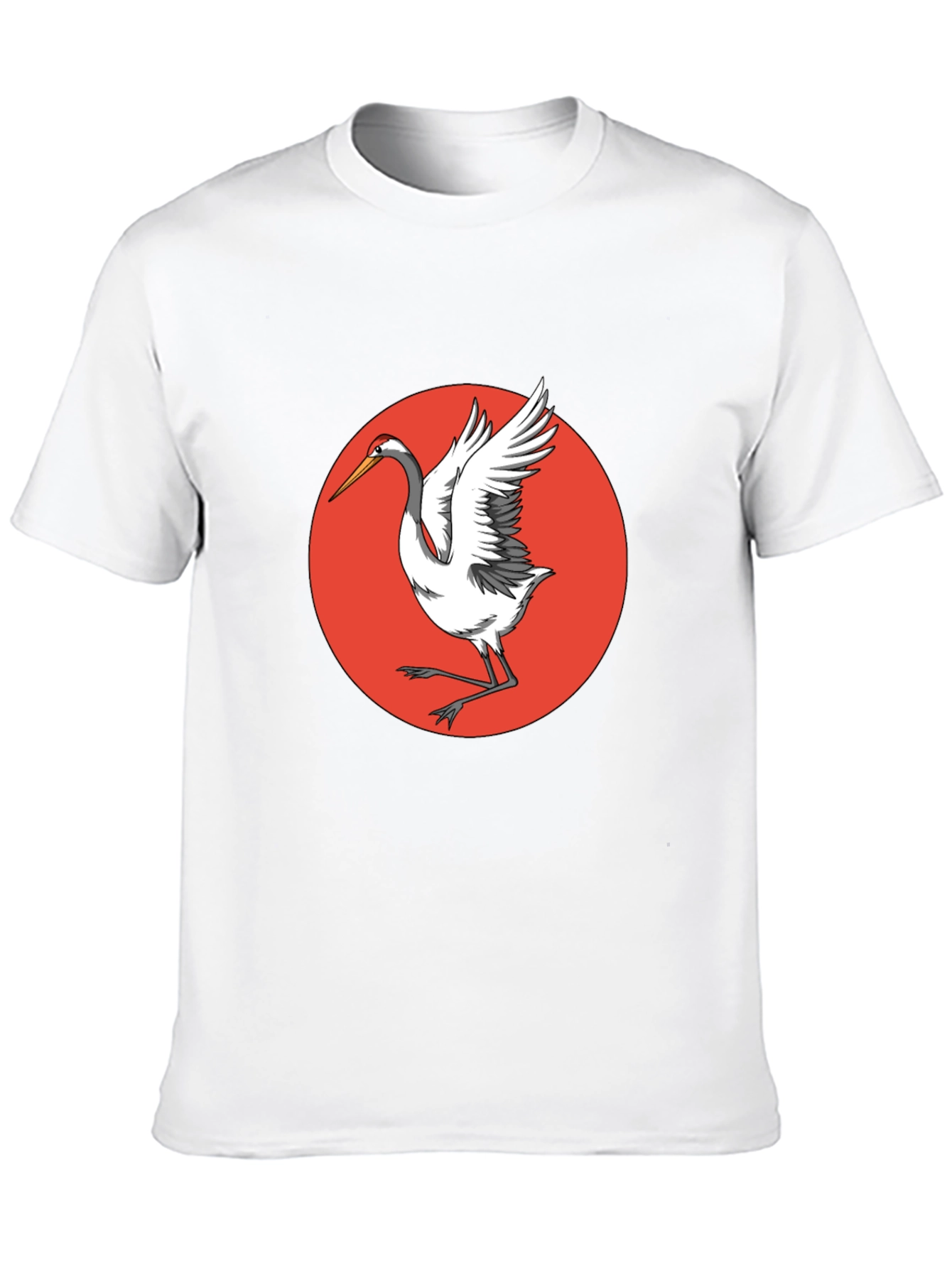 Crane Bird T-Shirt - Unique Graphic Tee