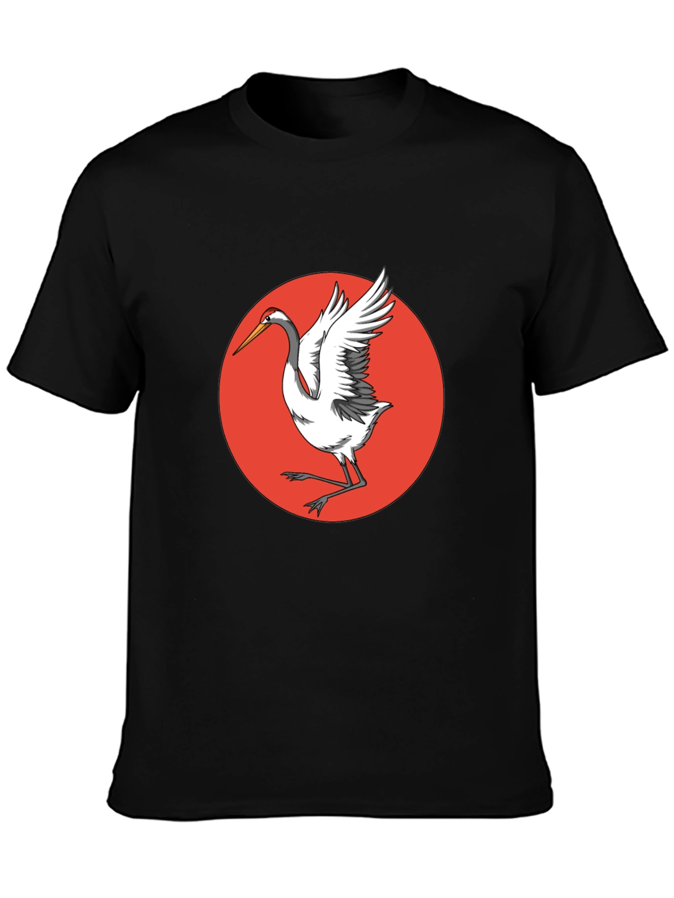 Crane Bird T-Shirt - Unique Graphic Tee