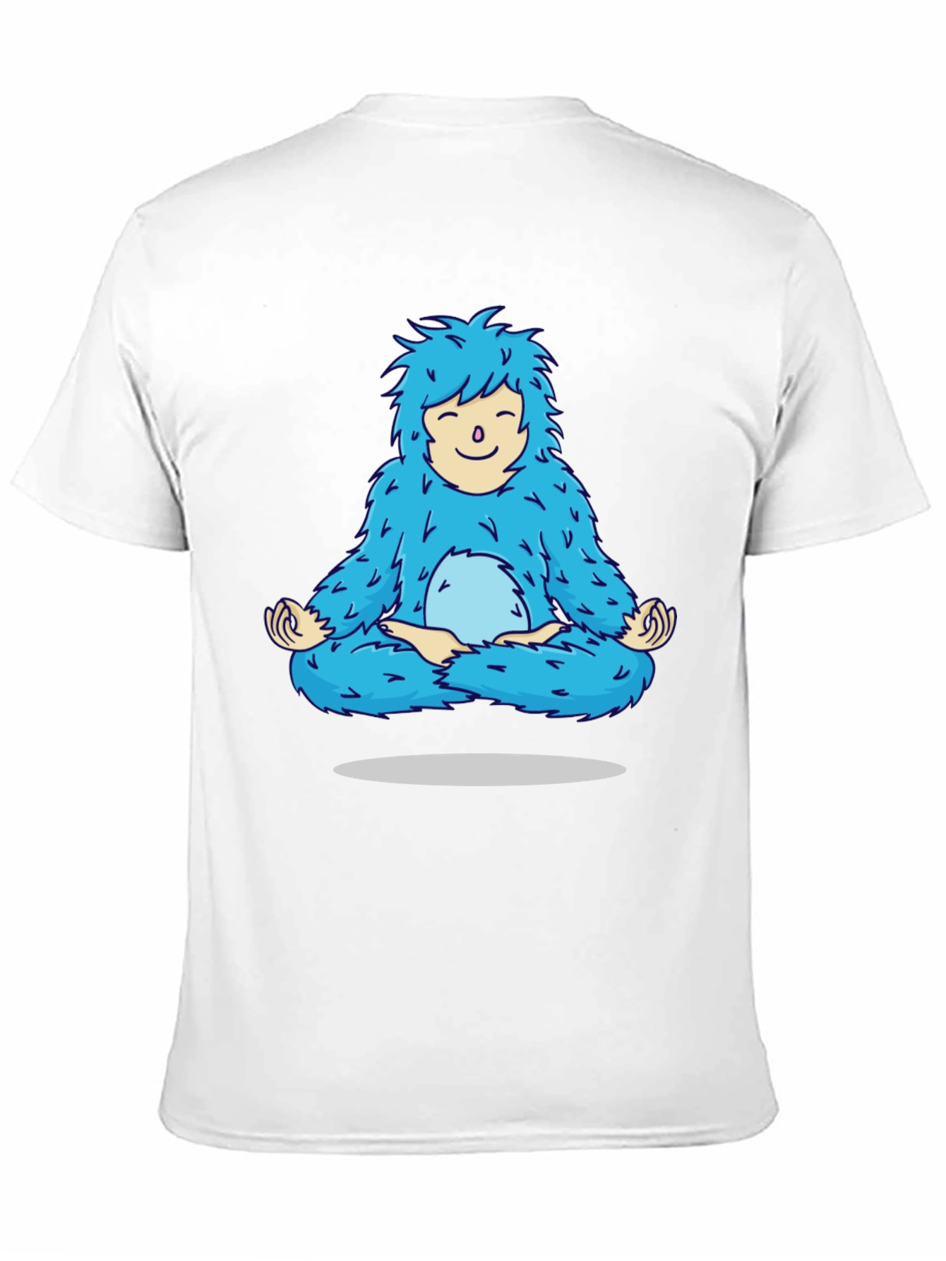 Zen Yeti T-Shirt - Meditating Blue Monster Tee