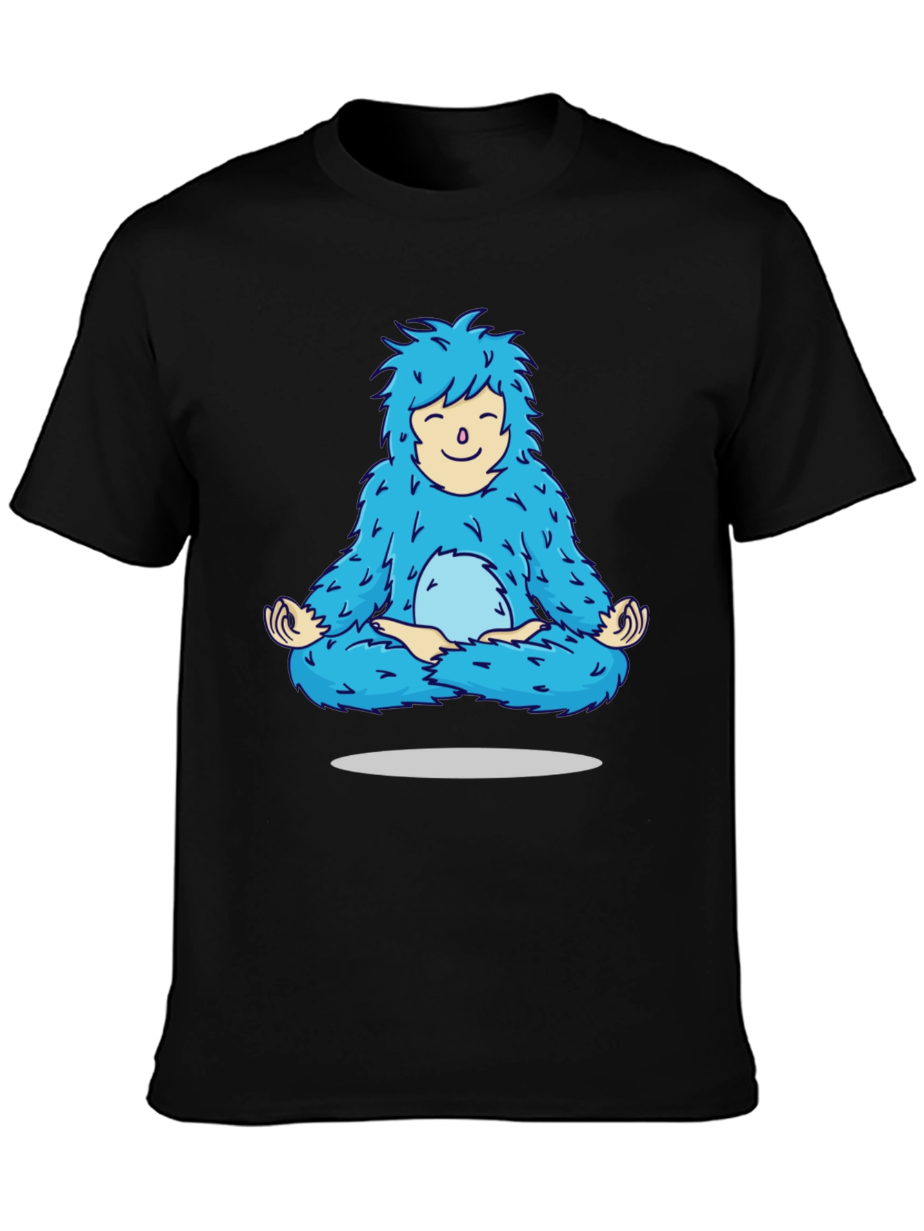 Zen Yeti T-Shirt - Meditating Blue Monster Tee