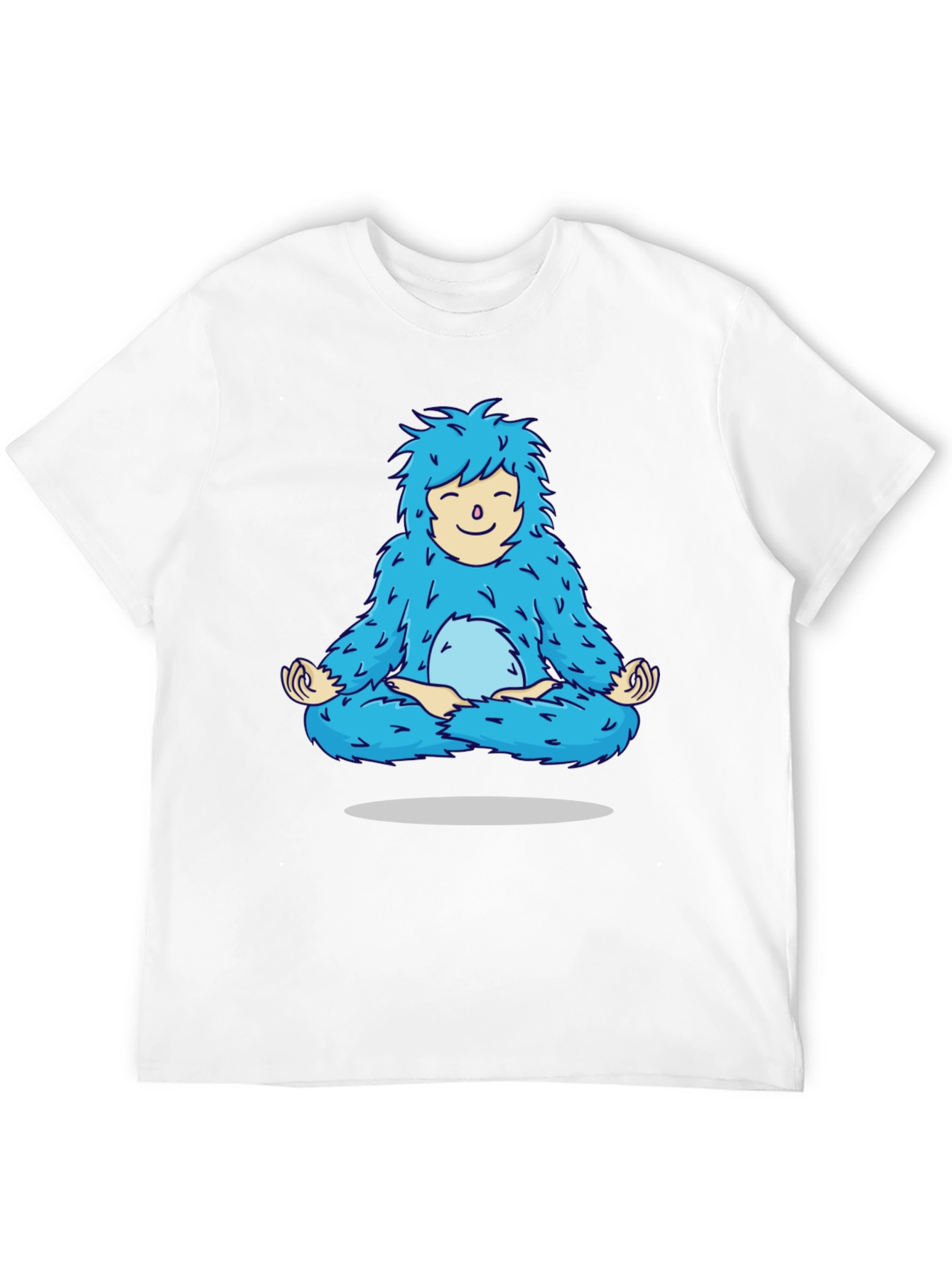 Zen Yeti T-Shirt - Meditating Blue Monster Tee