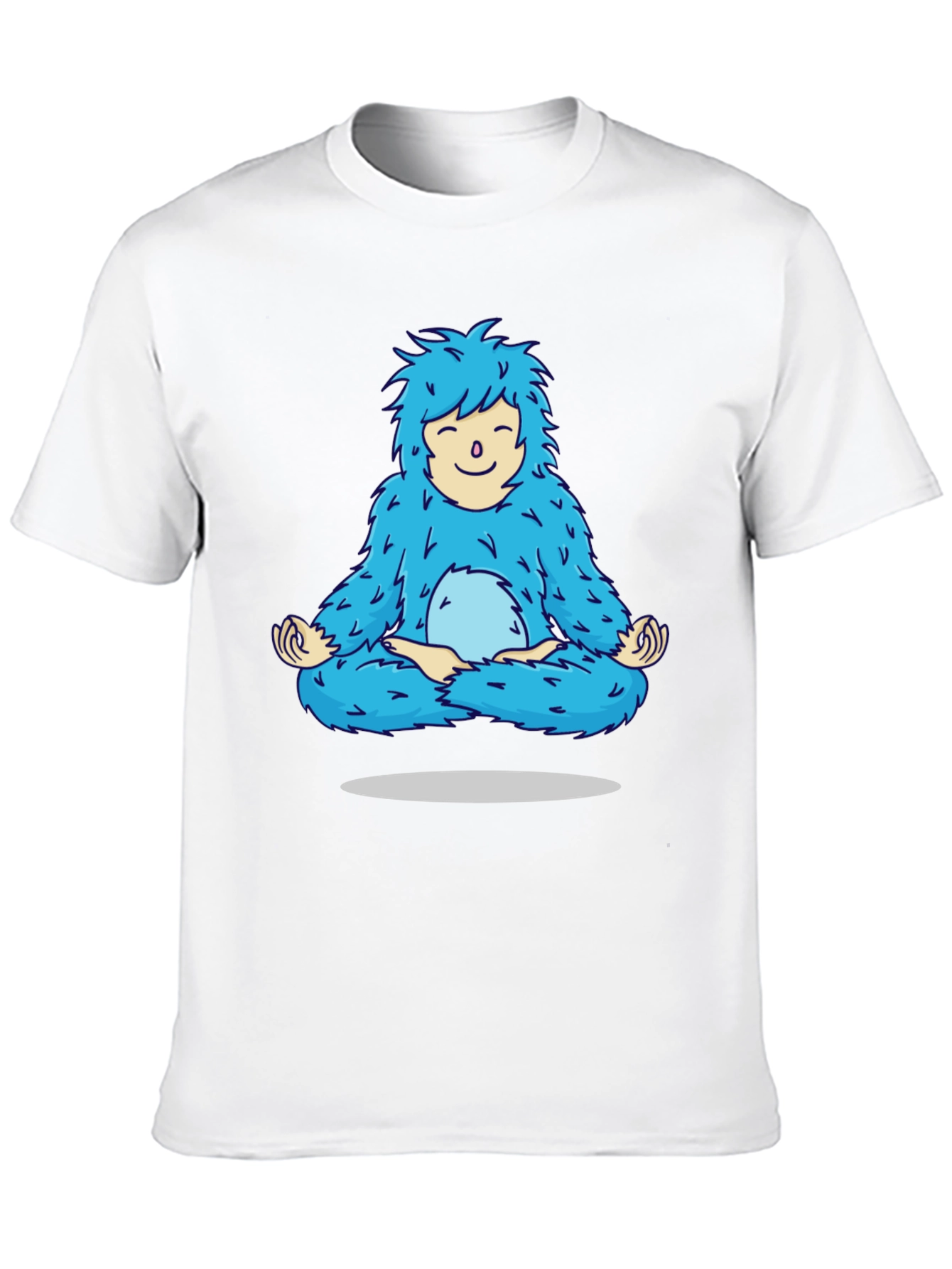 Zen Yeti T-Shirt - Meditating Blue Monster Tee
