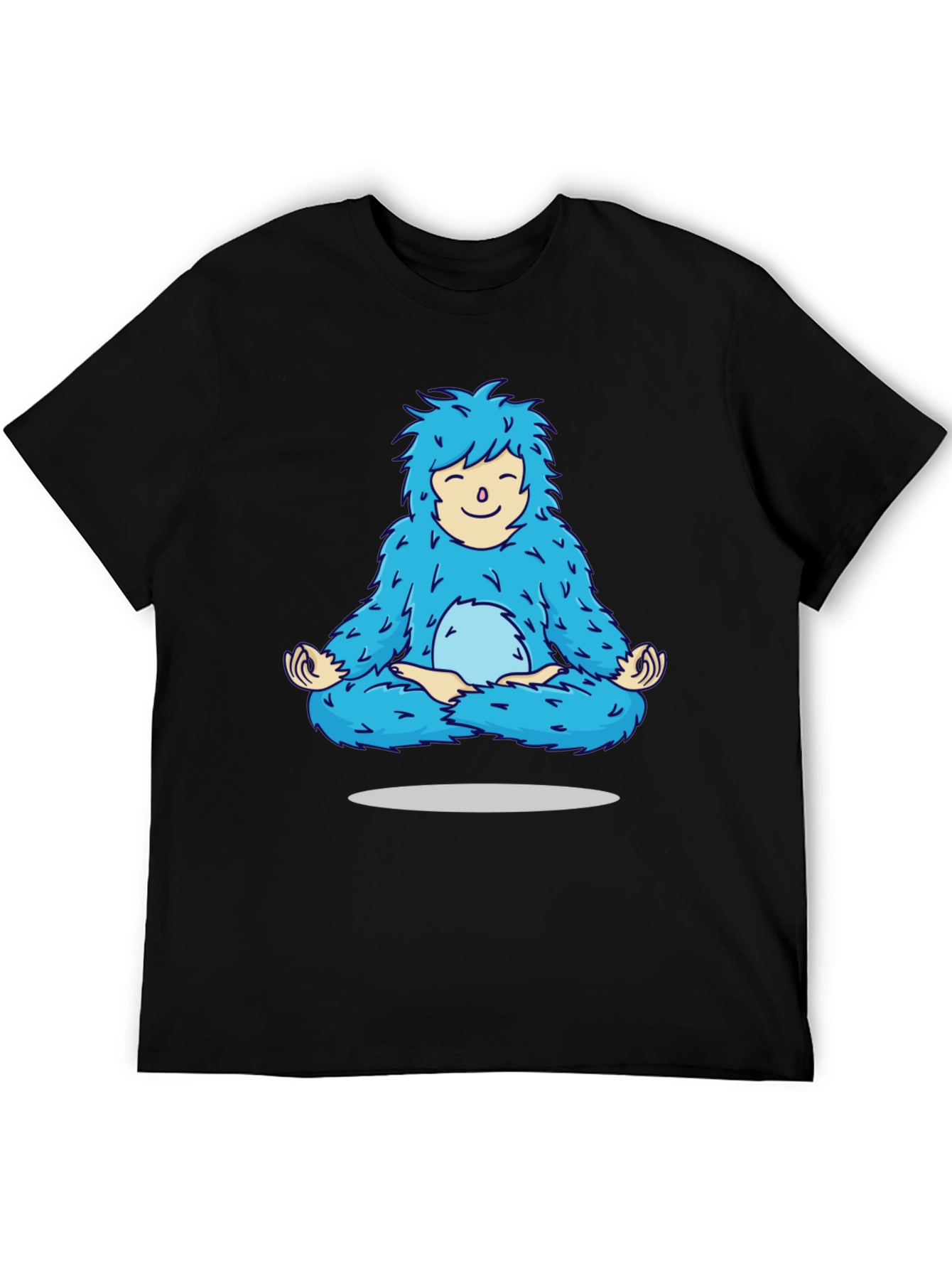 Zen Yeti T-Shirt - Meditating Blue Monster Tee
