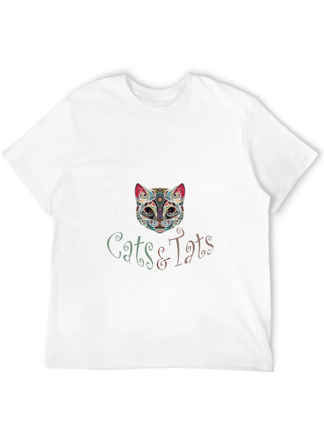 Cats & Tats Graphic T-Shirt - Unique Artistic Design