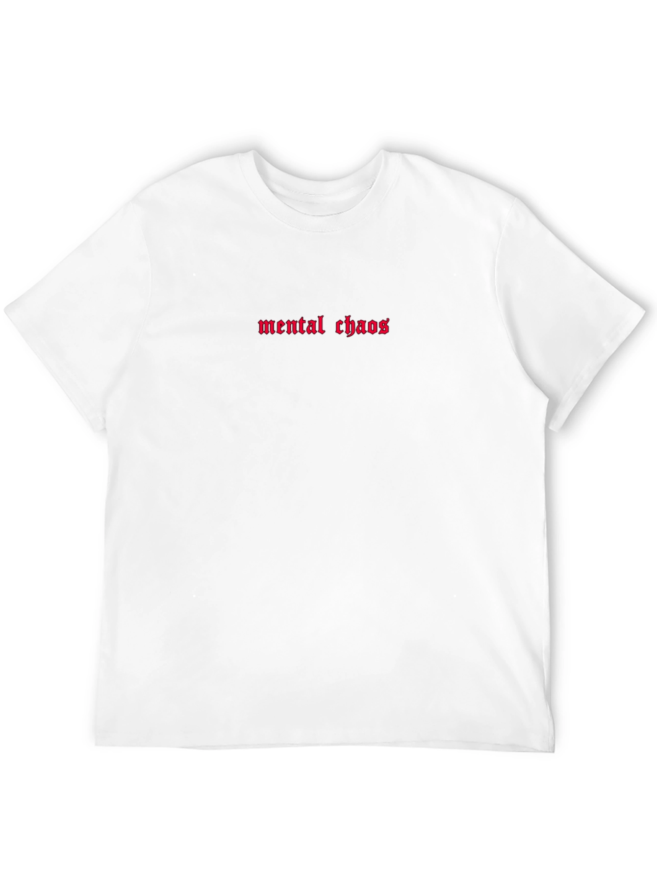 Mental Chaos Graphic Tee - Red Text Black Shirt
