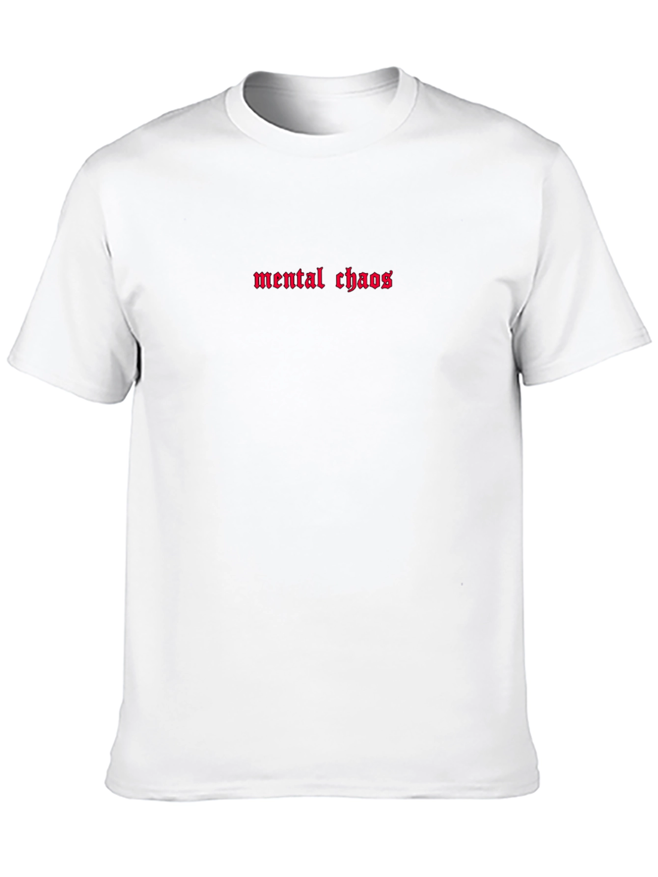 Mental Chaos Graphic Tee - Red Text Black Shirt