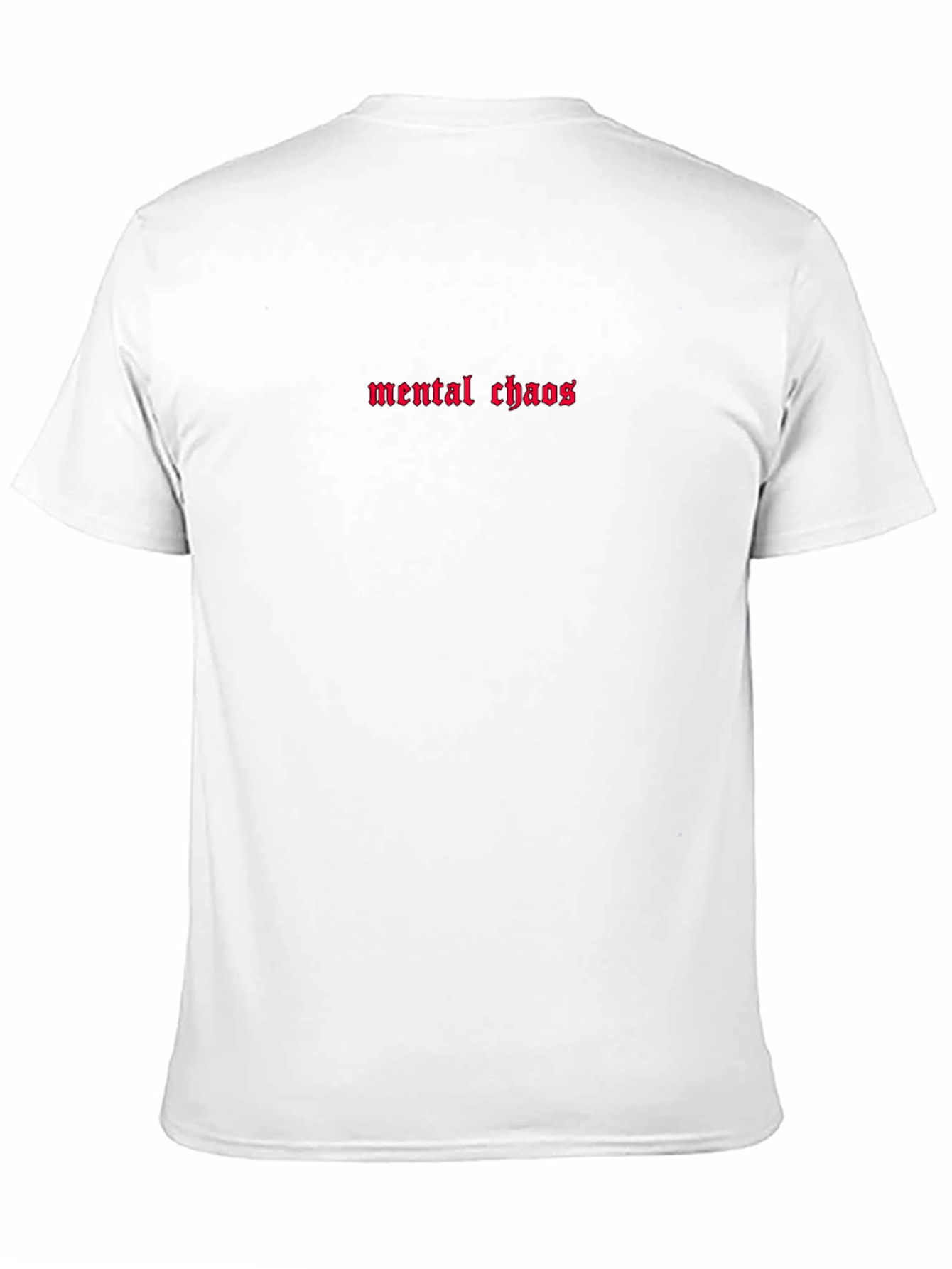 Mental Chaos Graphic Tee - Red Text Black Shirt