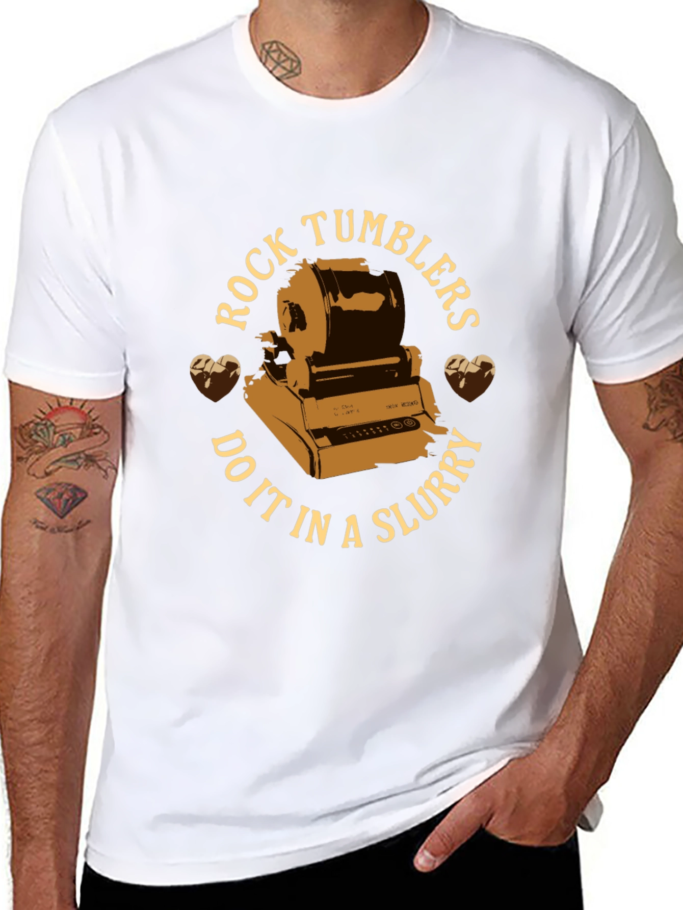 Rock Tumblers Do It In A Slurry Black T-Shirt