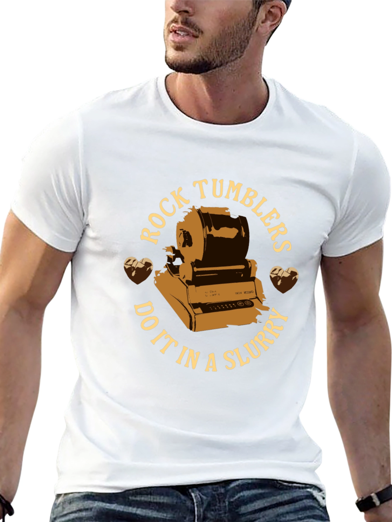 Rock Tumblers Do It In A Slurry Black T-Shirt