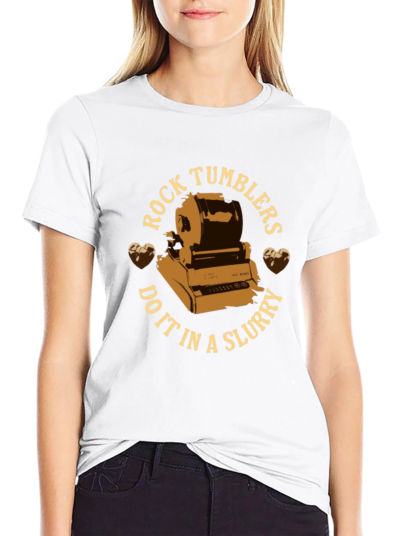 Rock Tumblers Do It In A Slurry Black T-Shirt