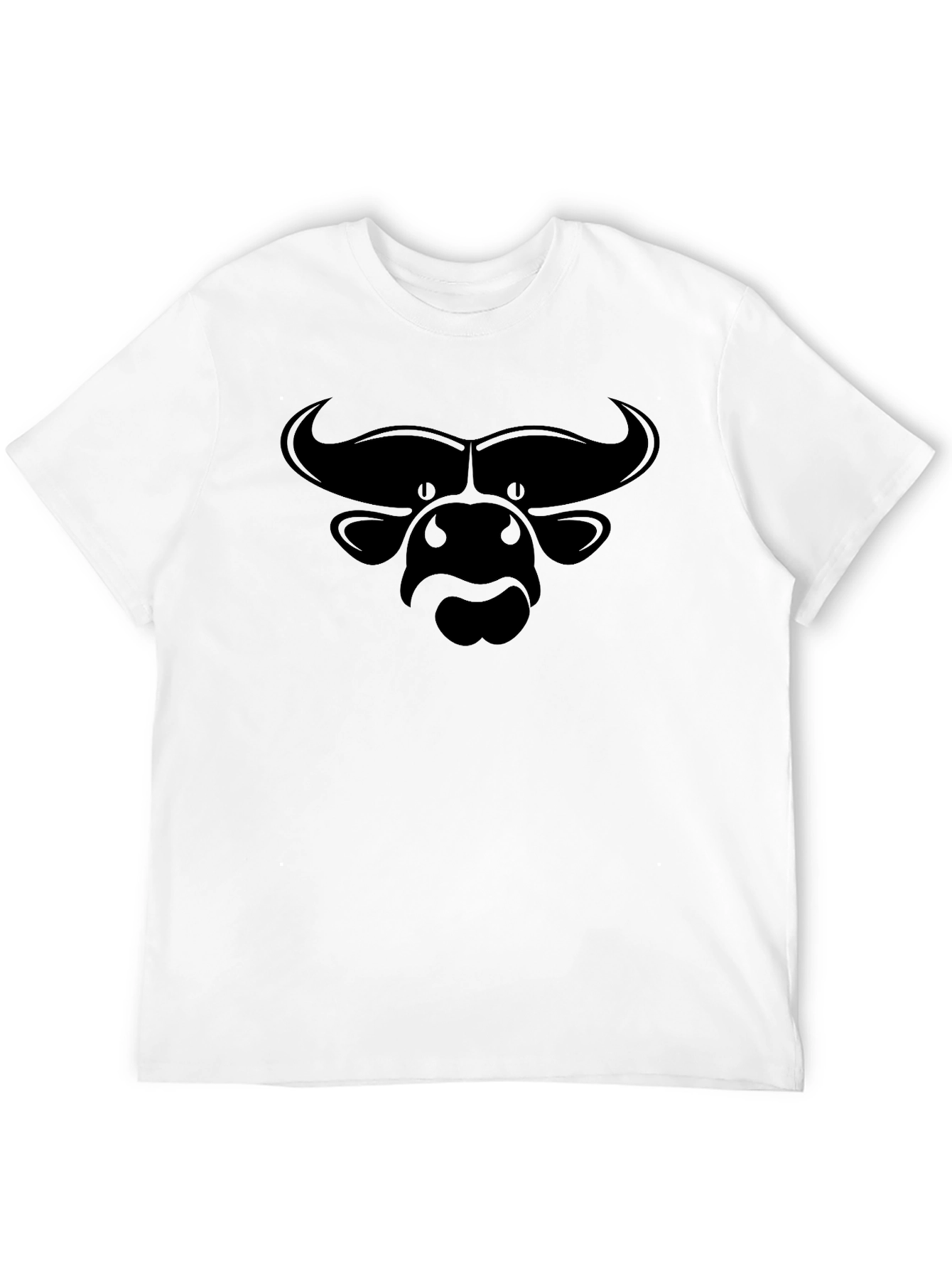 Bull Silhouette Graphic Tee - Stylish Mens Black T-Shirt