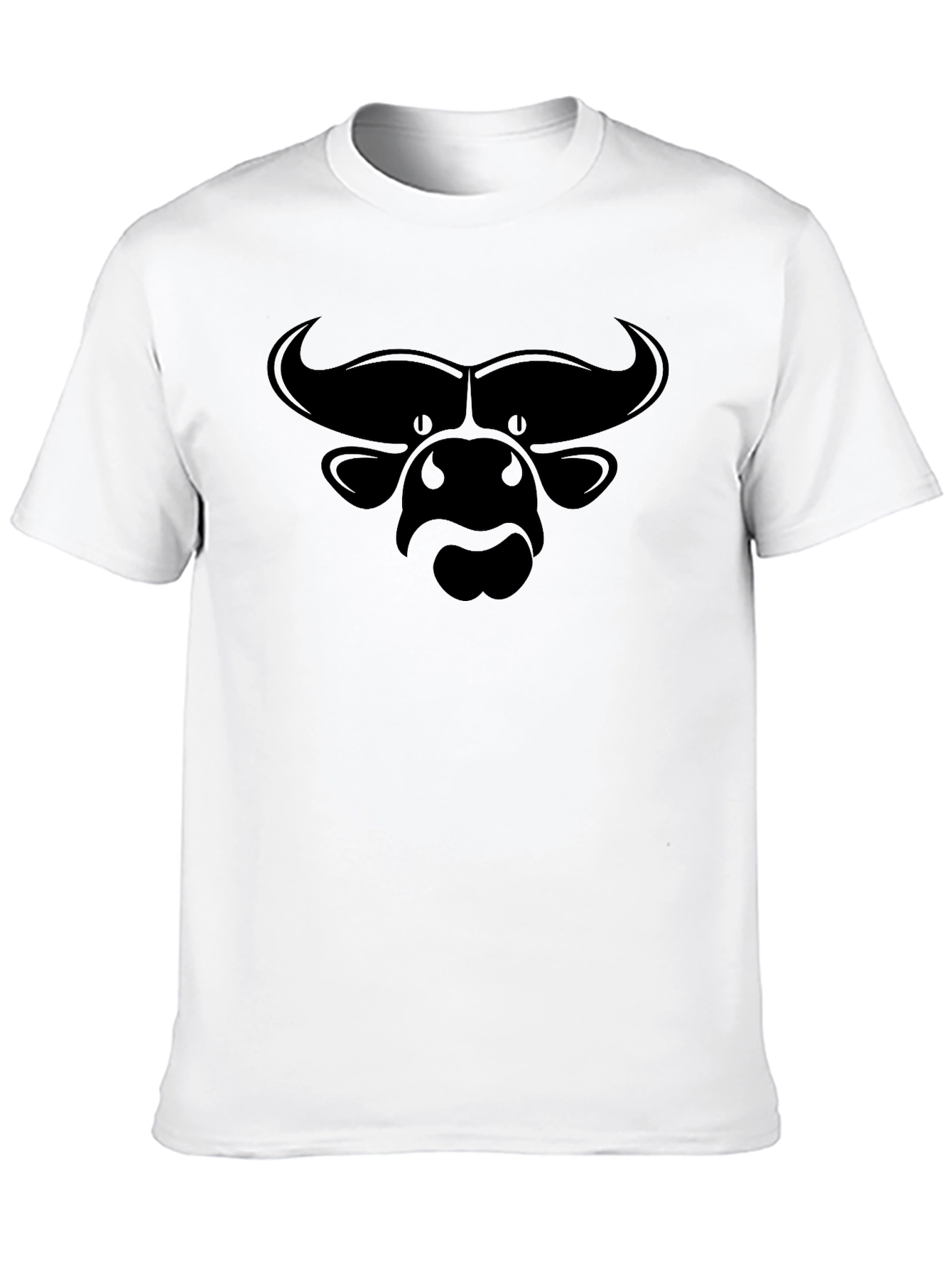 Bull Silhouette Graphic Tee - Stylish Mens Black T-Shirt