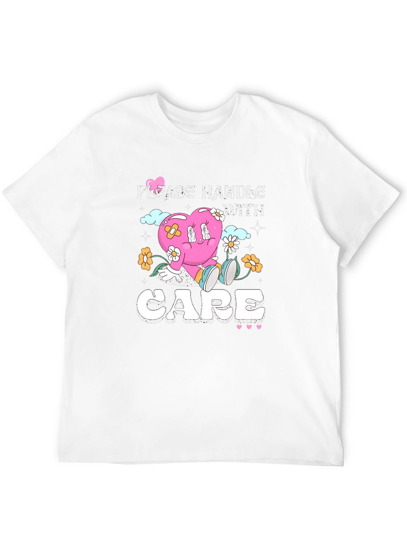 Handle With Care T-Shirt - Heart Graphic Tee