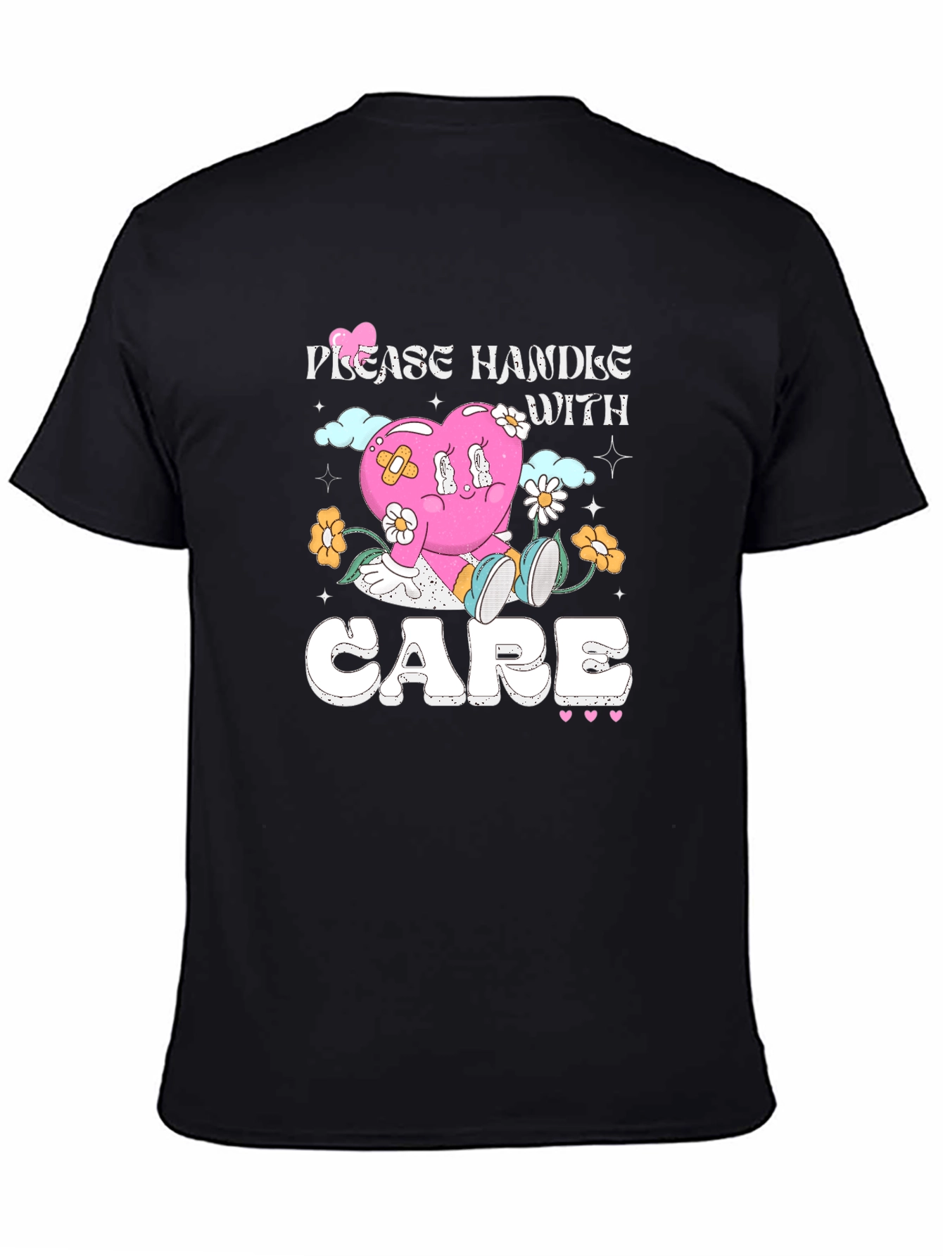 Handle With Care T-Shirt - Heart Graphic Tee