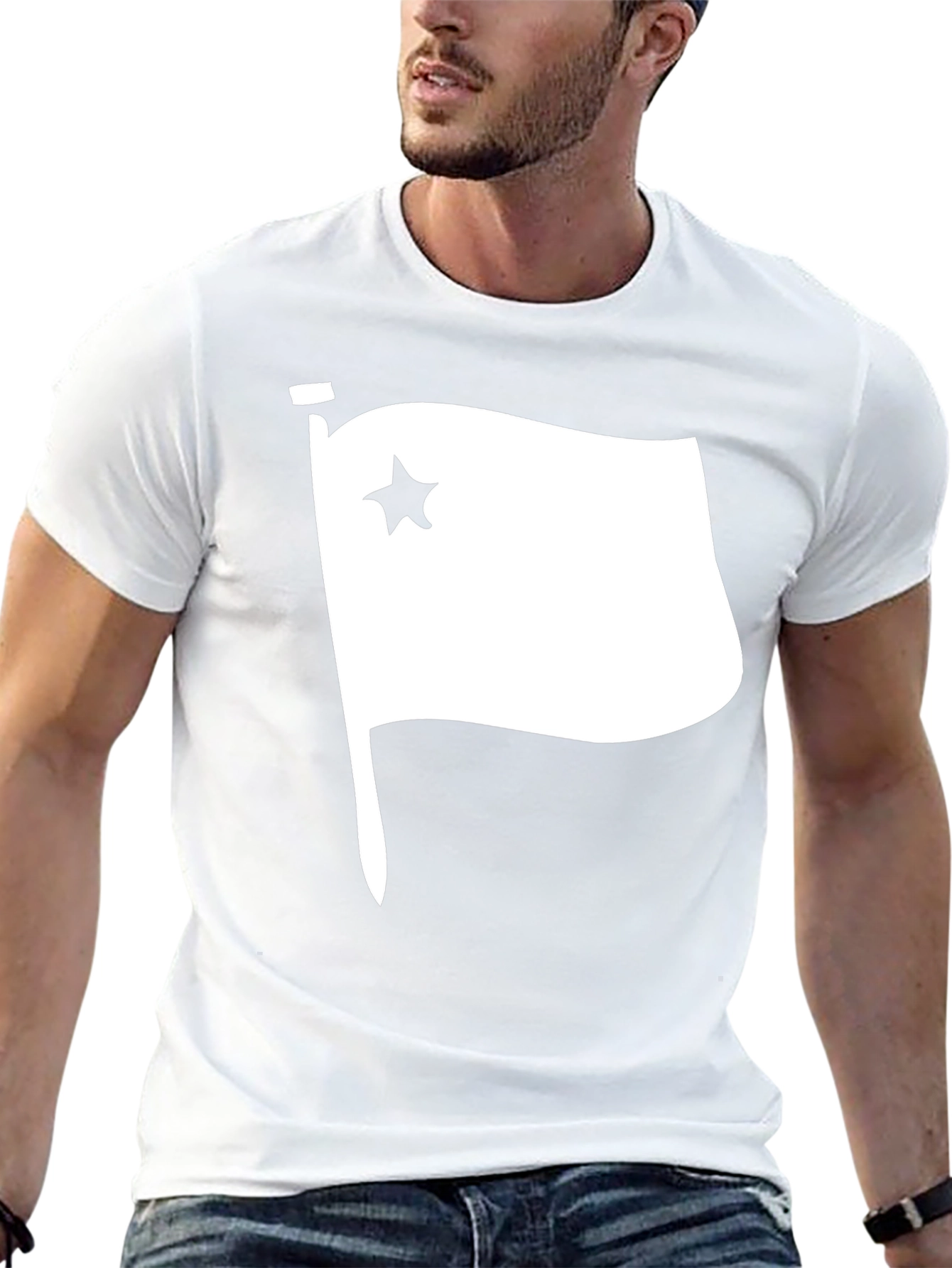 Star Flag Graphic T-Shirt - Black Cotton Tee