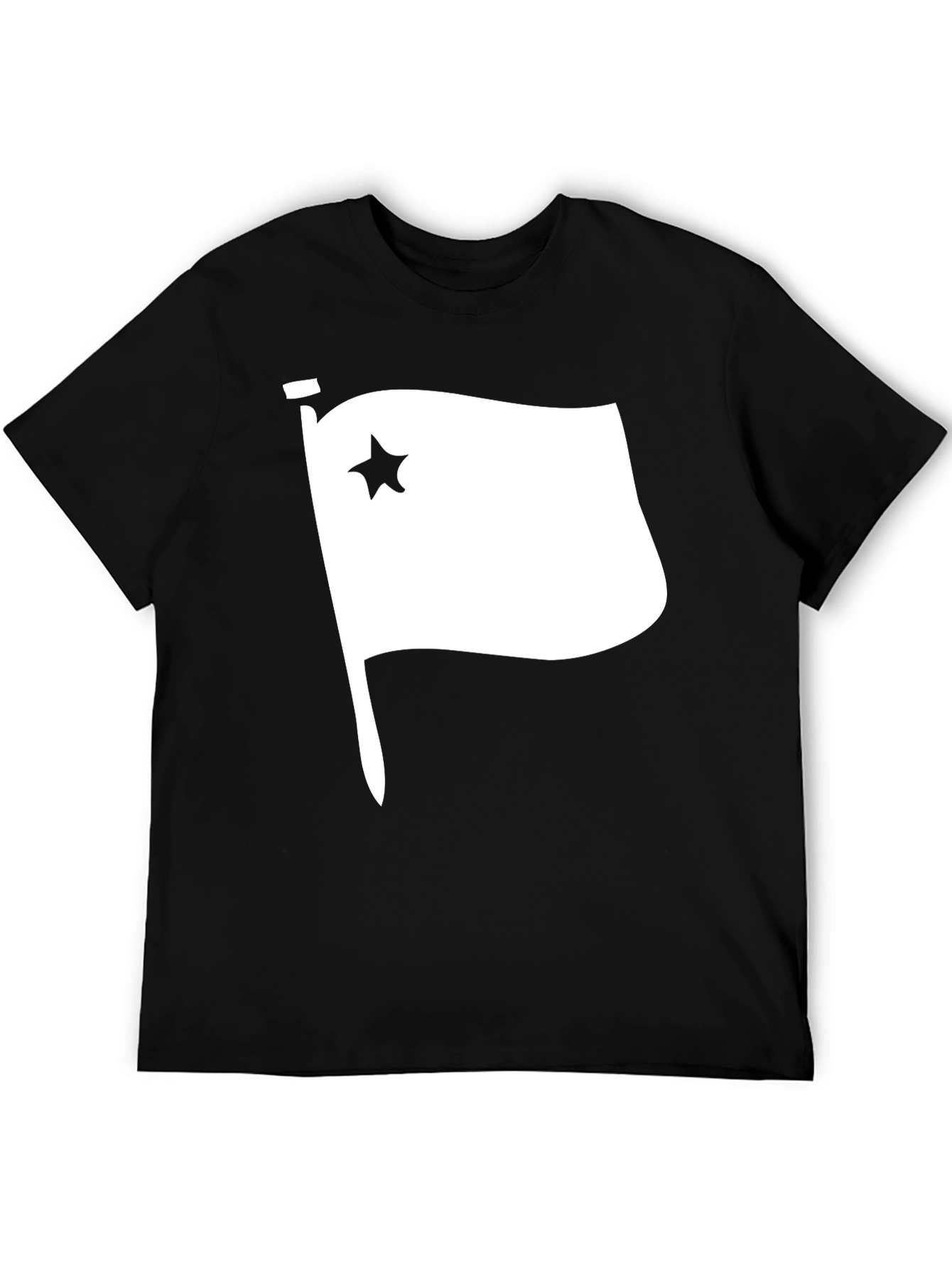 Star Flag Graphic T-Shirt - Black Cotton Tee