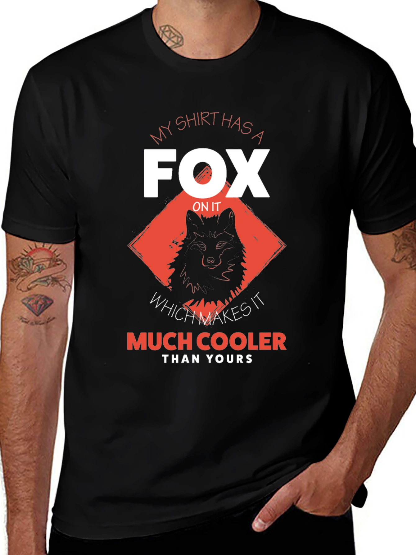 Fox Graphic Print Mens T-shirt