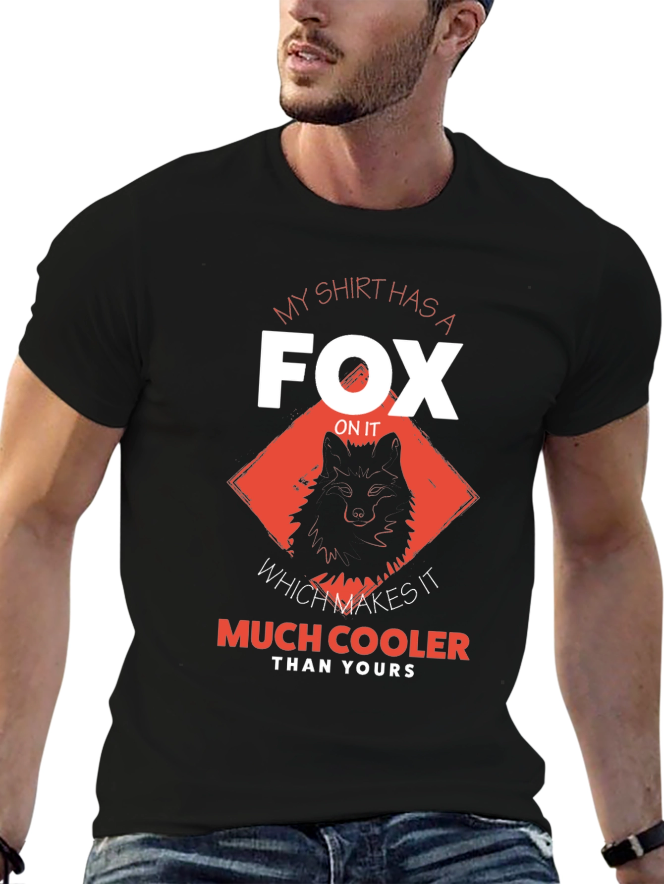 Fox Graphic Print Mens T-shirt