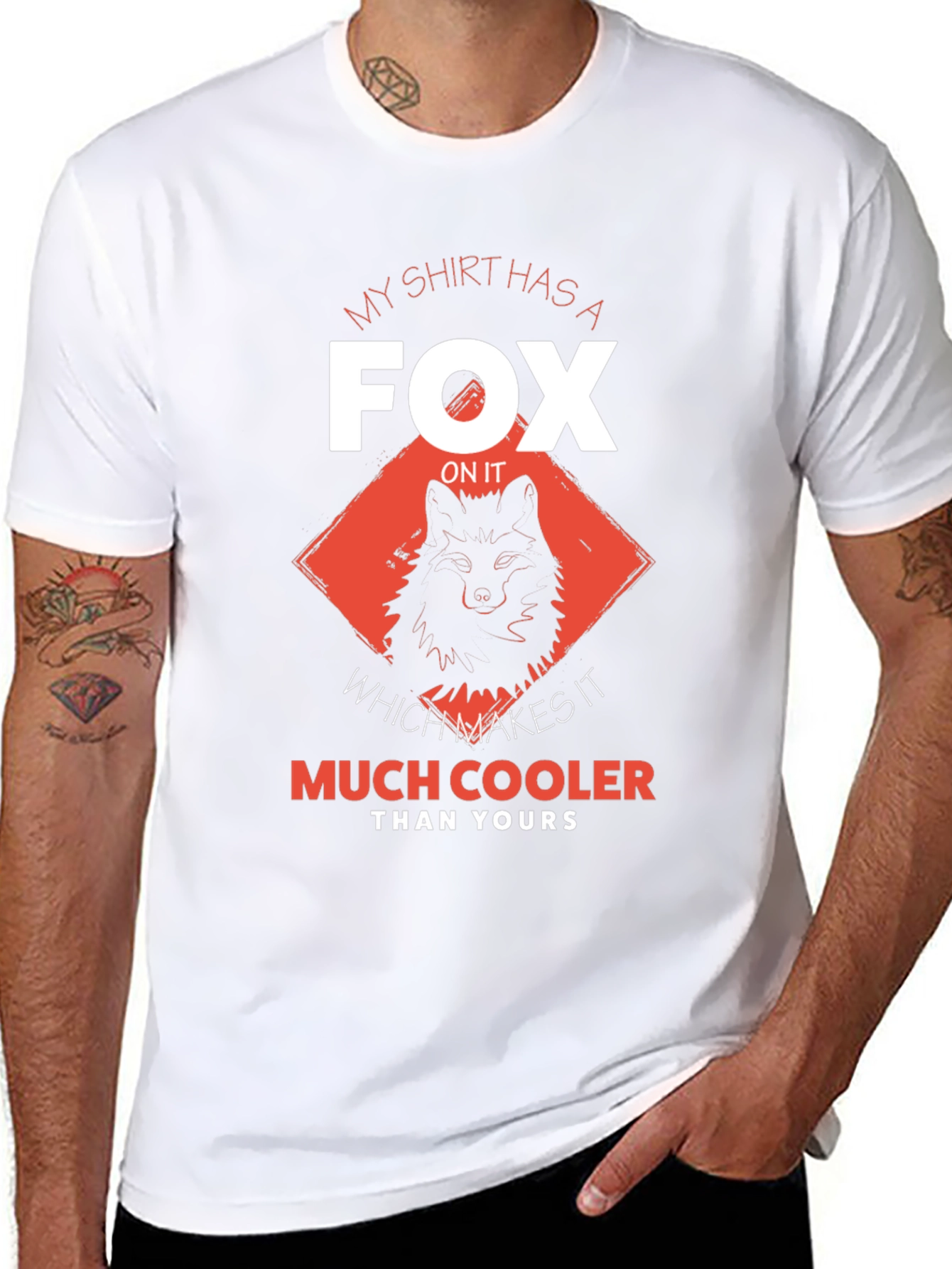 Fox Graphic Print Mens T-shirt