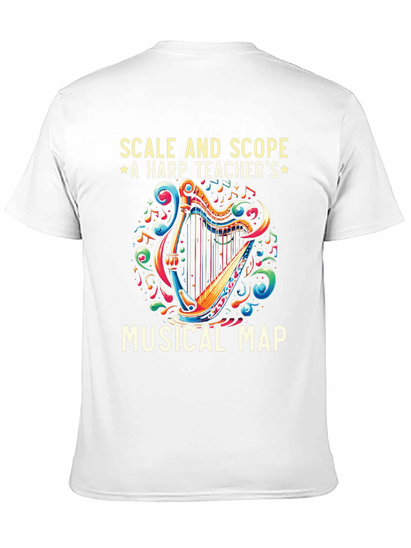 Harp Teachers Musical Map Graphic Tee