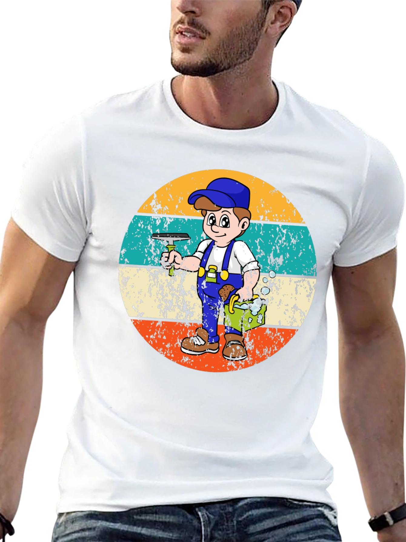 Window Washer Retro T-Shirt