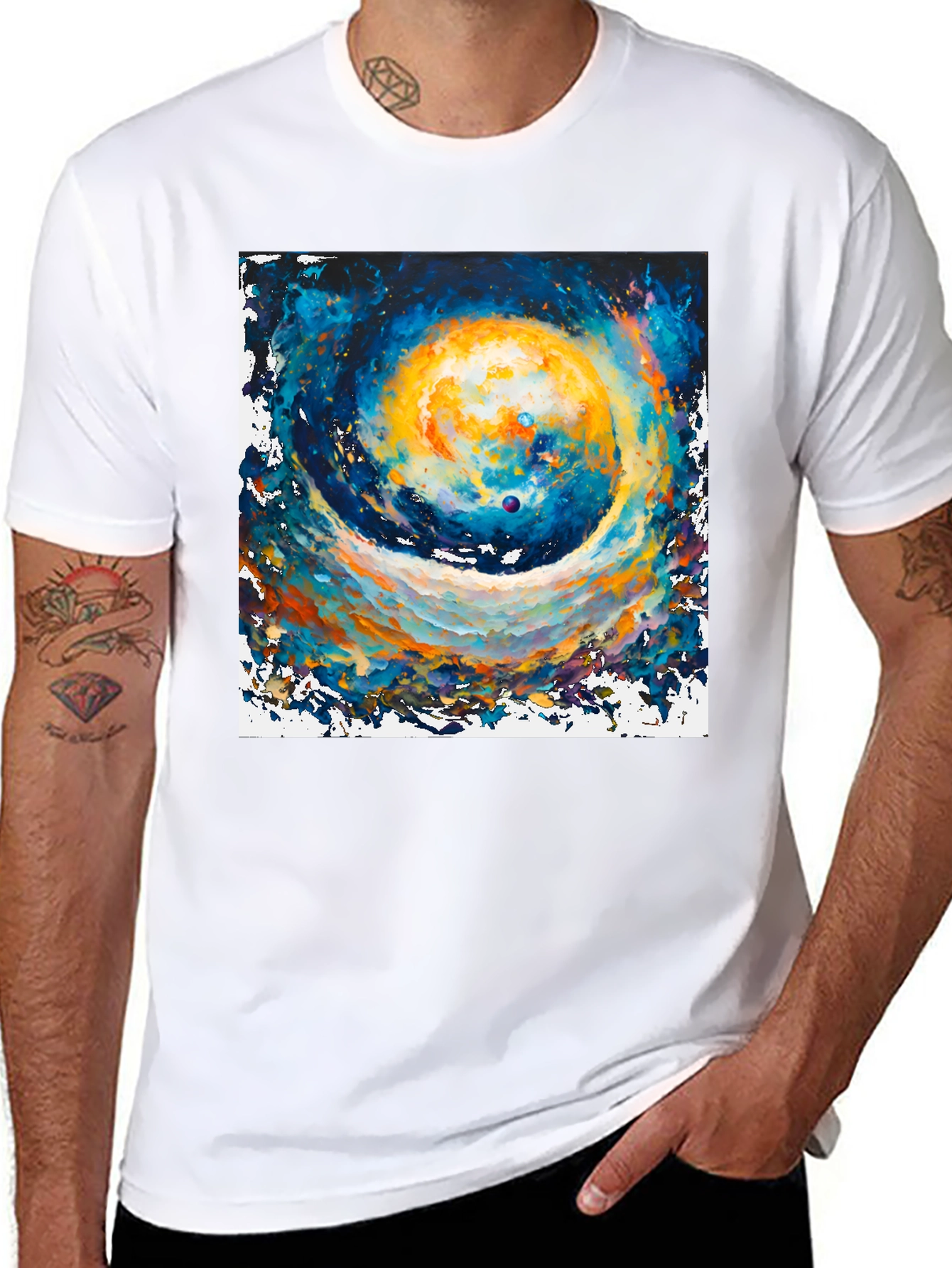 Galaxy Swirl Graphic Tee - Abstract Art T-Shirt