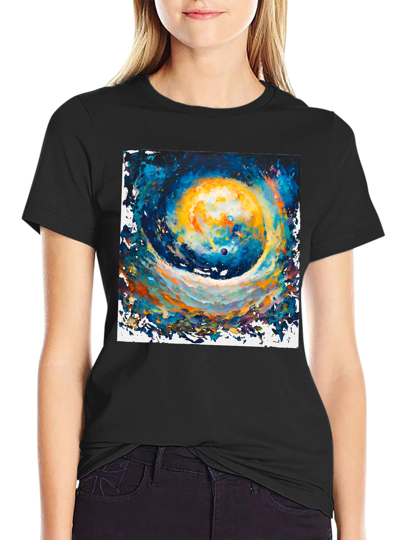 Galaxy Swirl Graphic Tee - Abstract Art T-Shirt
