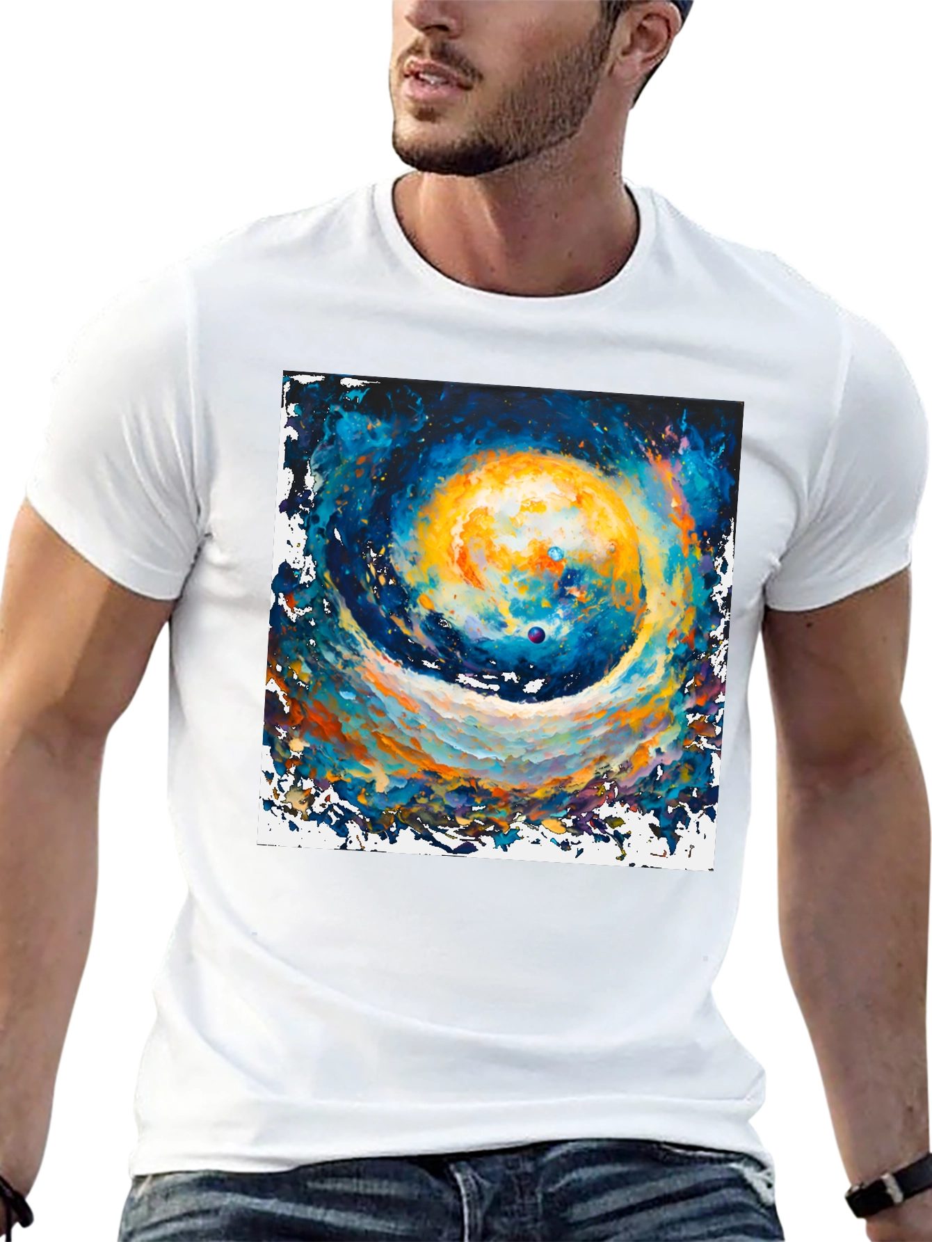 Galaxy Swirl Graphic Tee - Abstract Art T-Shirt