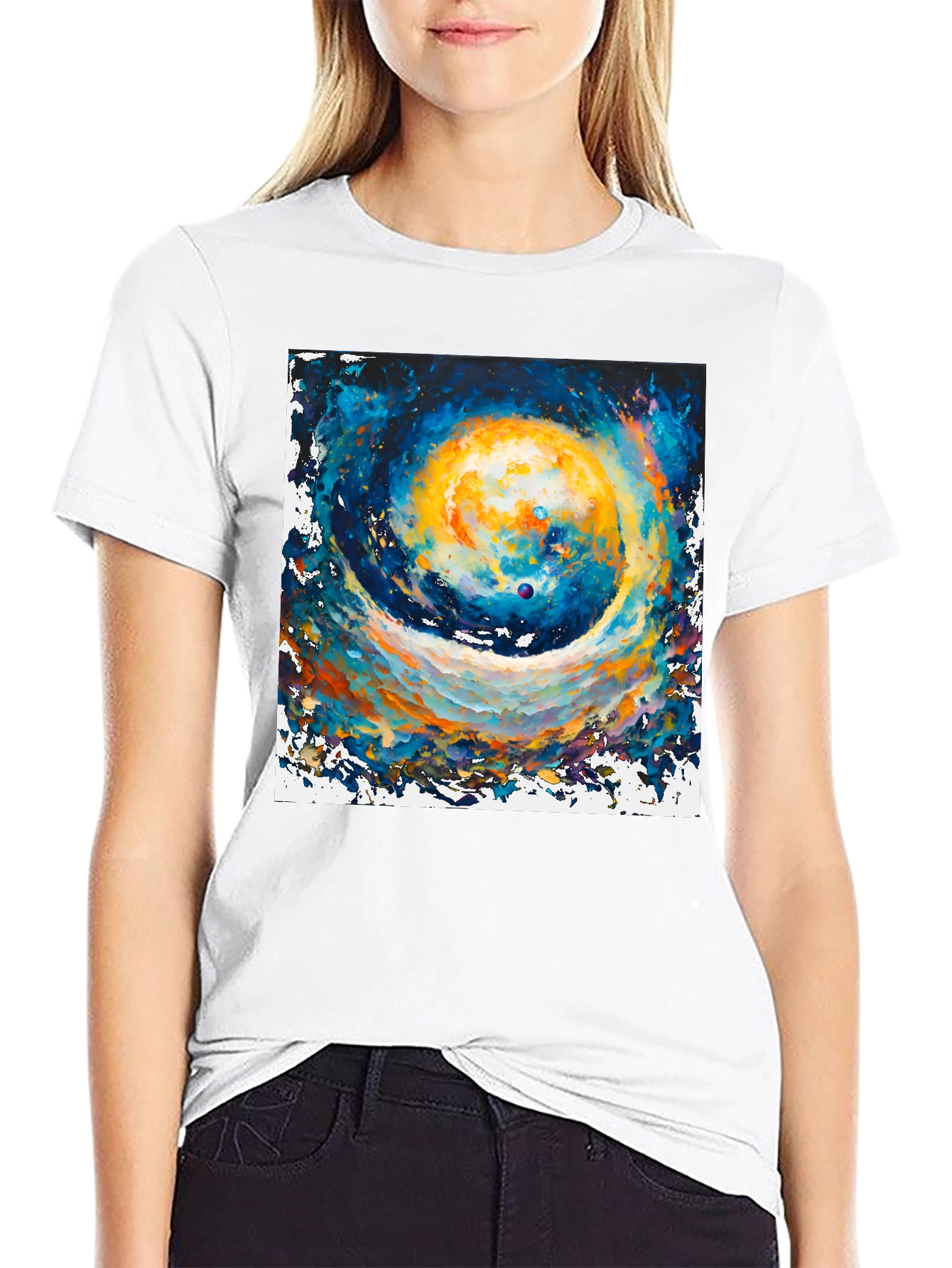 Galaxy Swirl Graphic Tee - Abstract Art T-Shirt