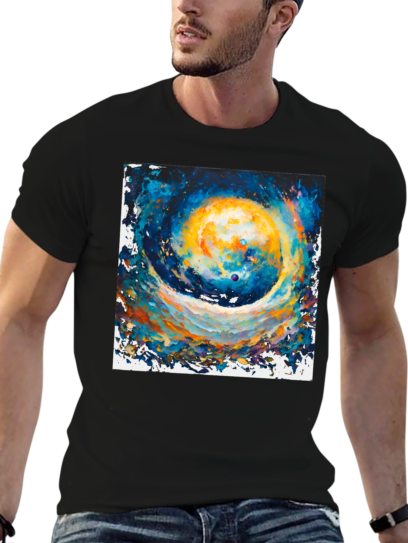 Galaxy Swirl Graphic Tee - Abstract Art T-Shirt