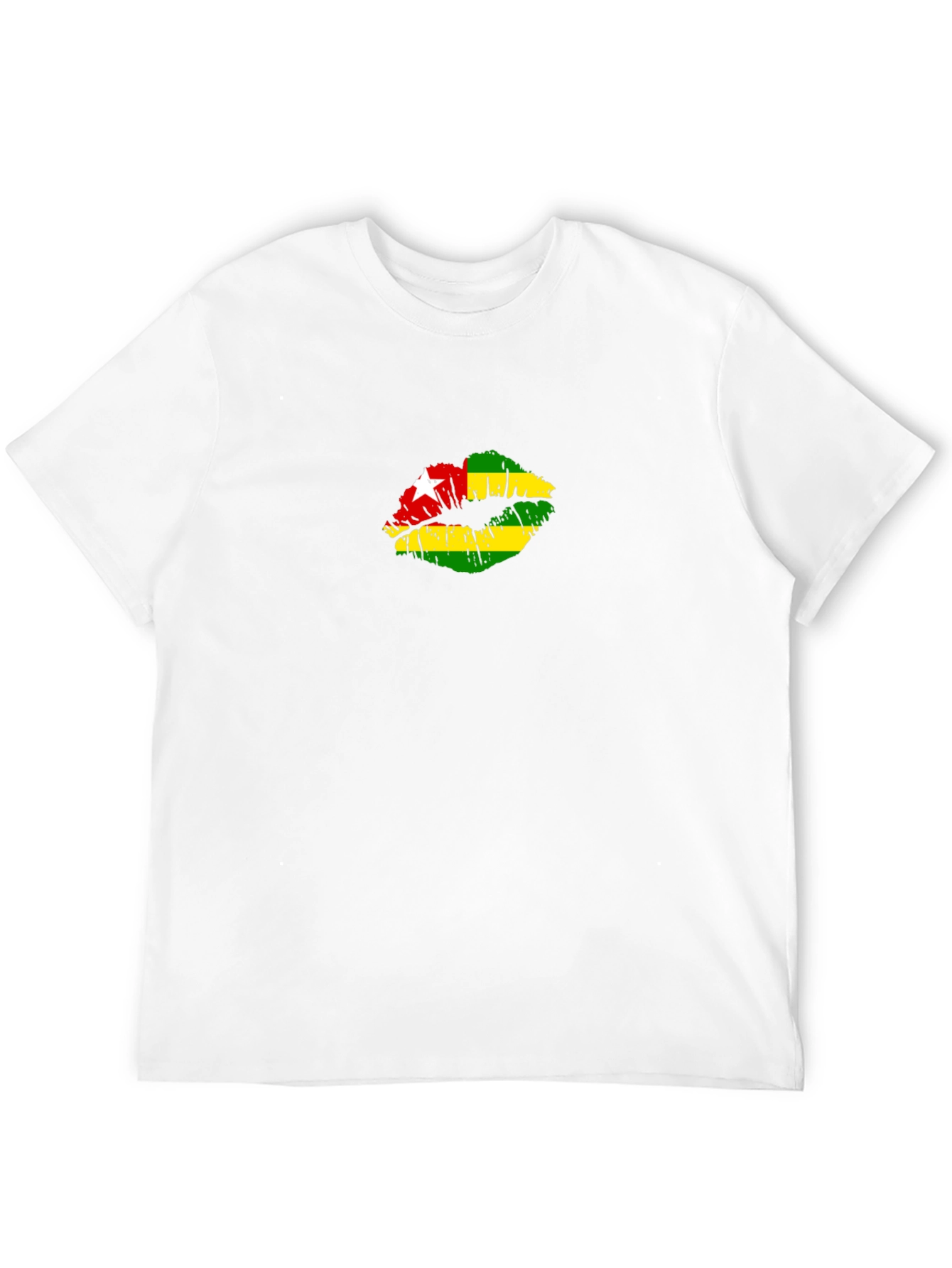 Togo Flag Lips Black T-Shirt