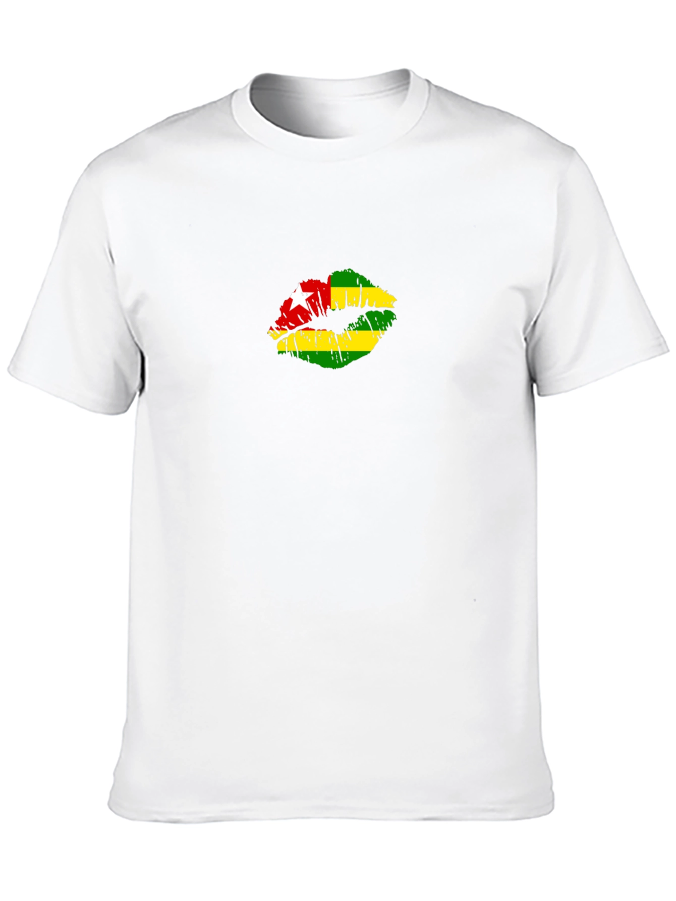 Togo Flag Lips Black T-Shirt