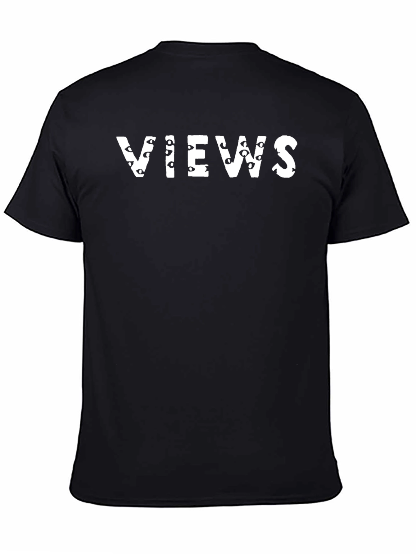 VIEWS Graphic Tee - Trendy Black T-Shirt