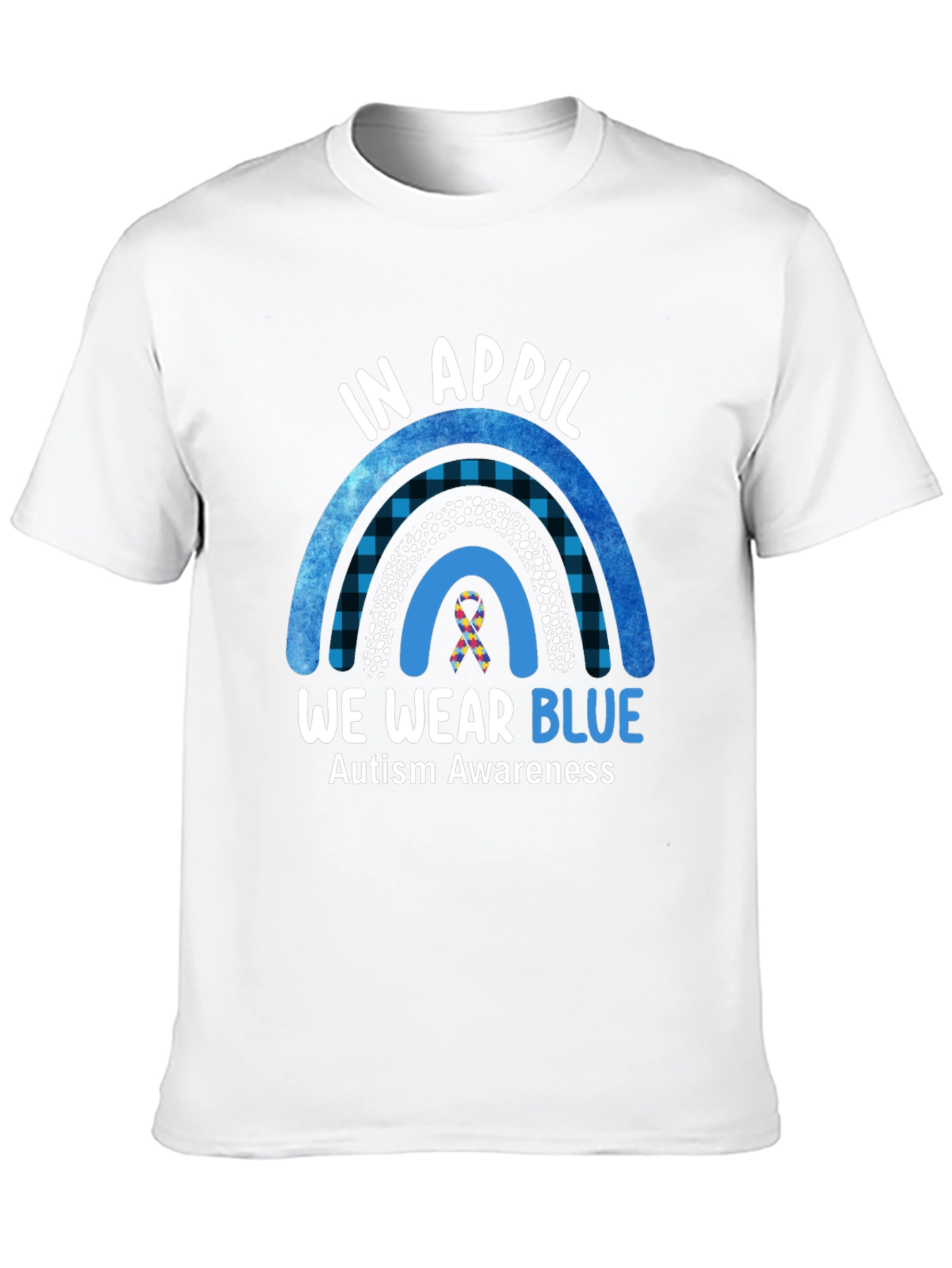 Autism Awareness Rainbow T-Shirt - We Wear Blue